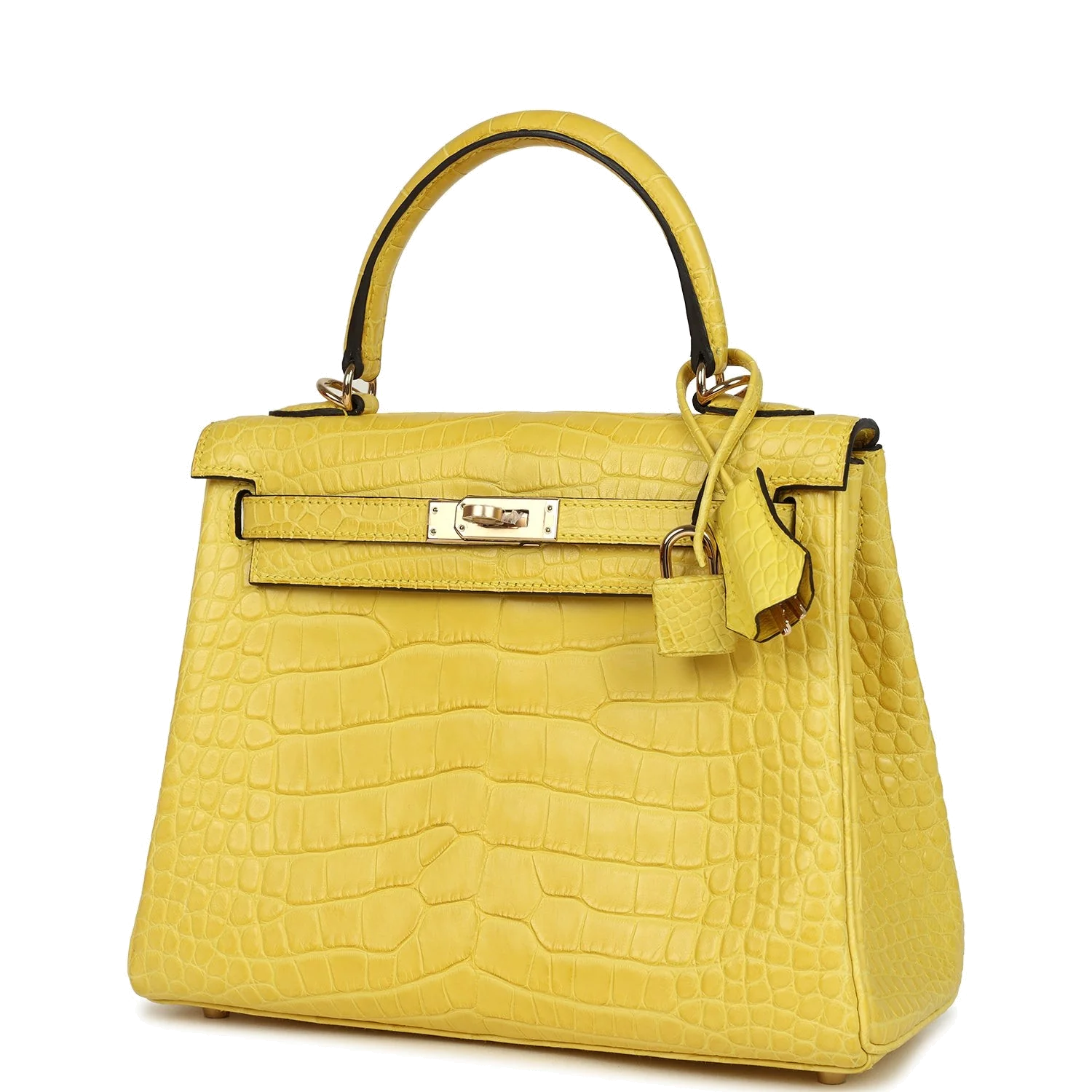 Hermes Kelly Retourne 25 Mimosa Matte Alligator Permabrass Hardware — фото 6