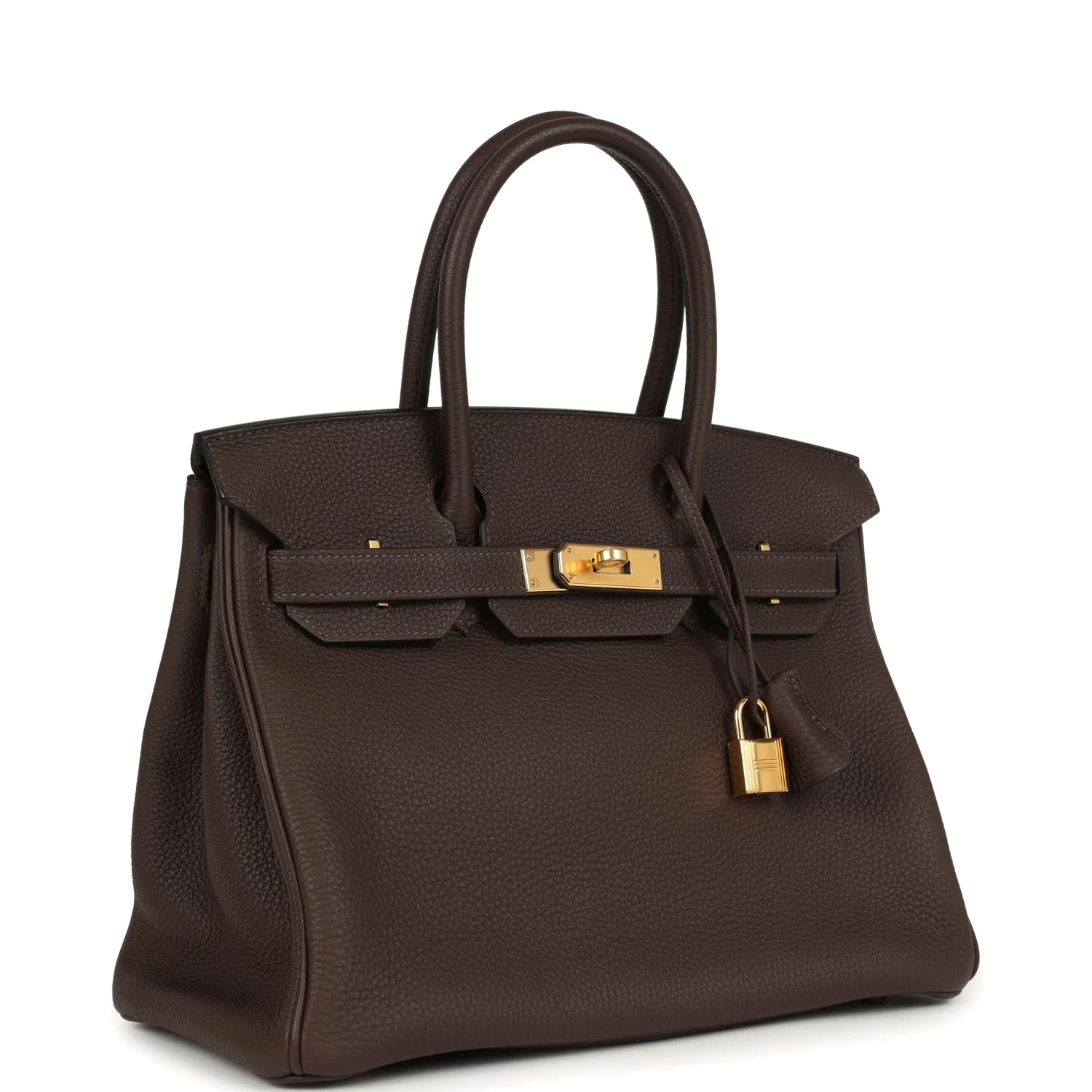 Hermes Birkin 30 Chocolate Togo Gold Hardware Шоколад Togo — фото 3