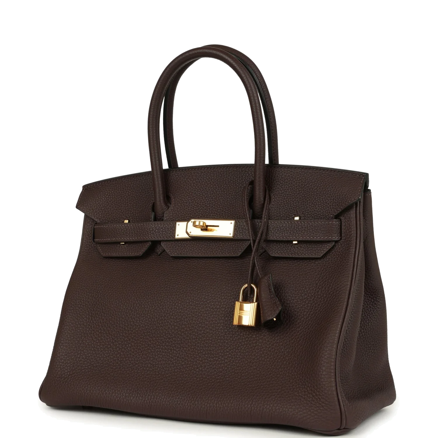 Hermes Birkin 30 Chocolate Togo Gold Hardware Шоколад Togo — фото 6