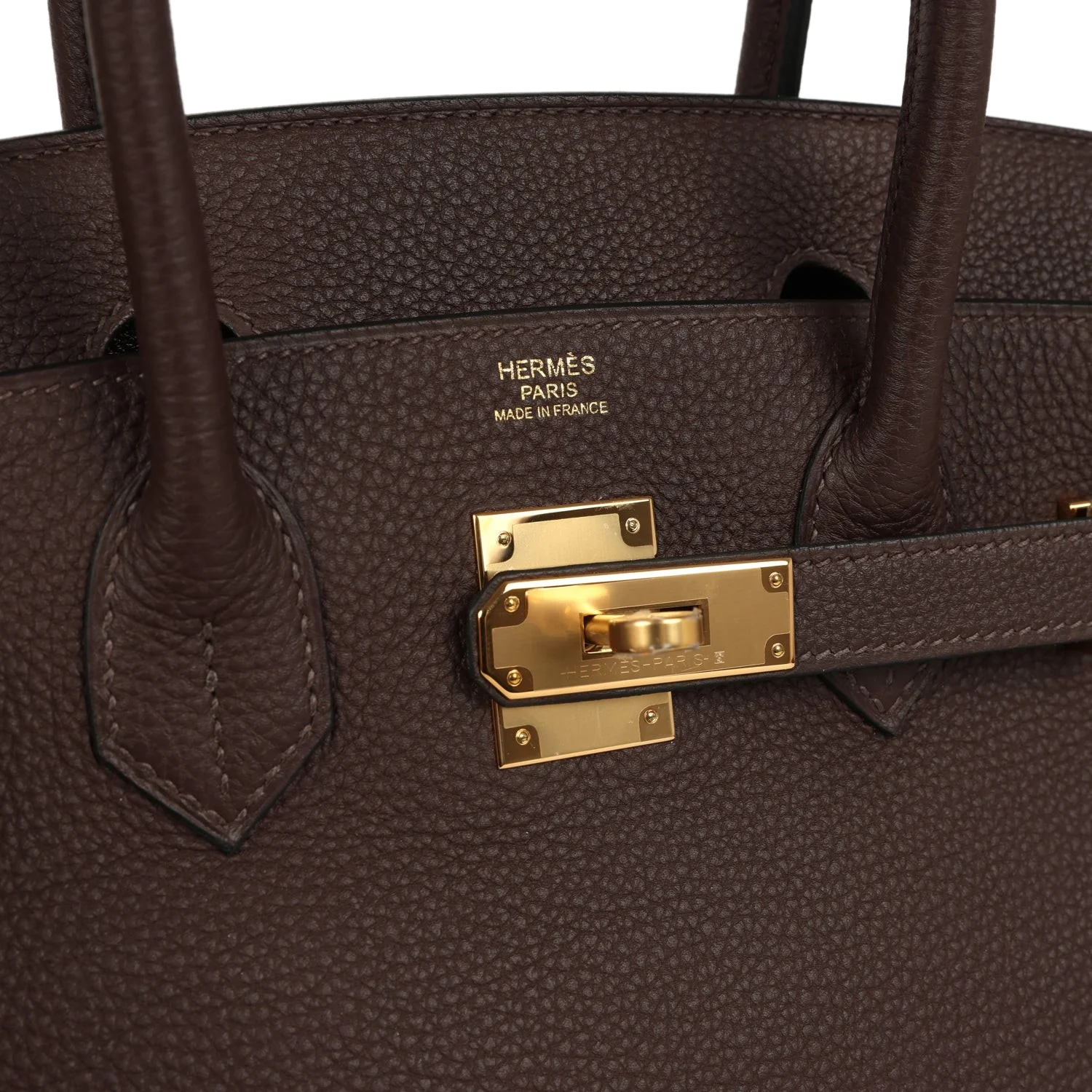 Hermes Birkin 30 Chocolate Togo Gold Hardware Шоколад Togo — фото 8