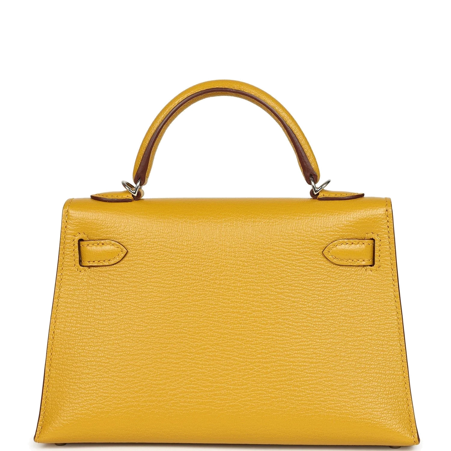 Hermes Kelly Sellier 20 Jaune Ambre Verso Chèvre Mysore Palladium Hardware — фото 5