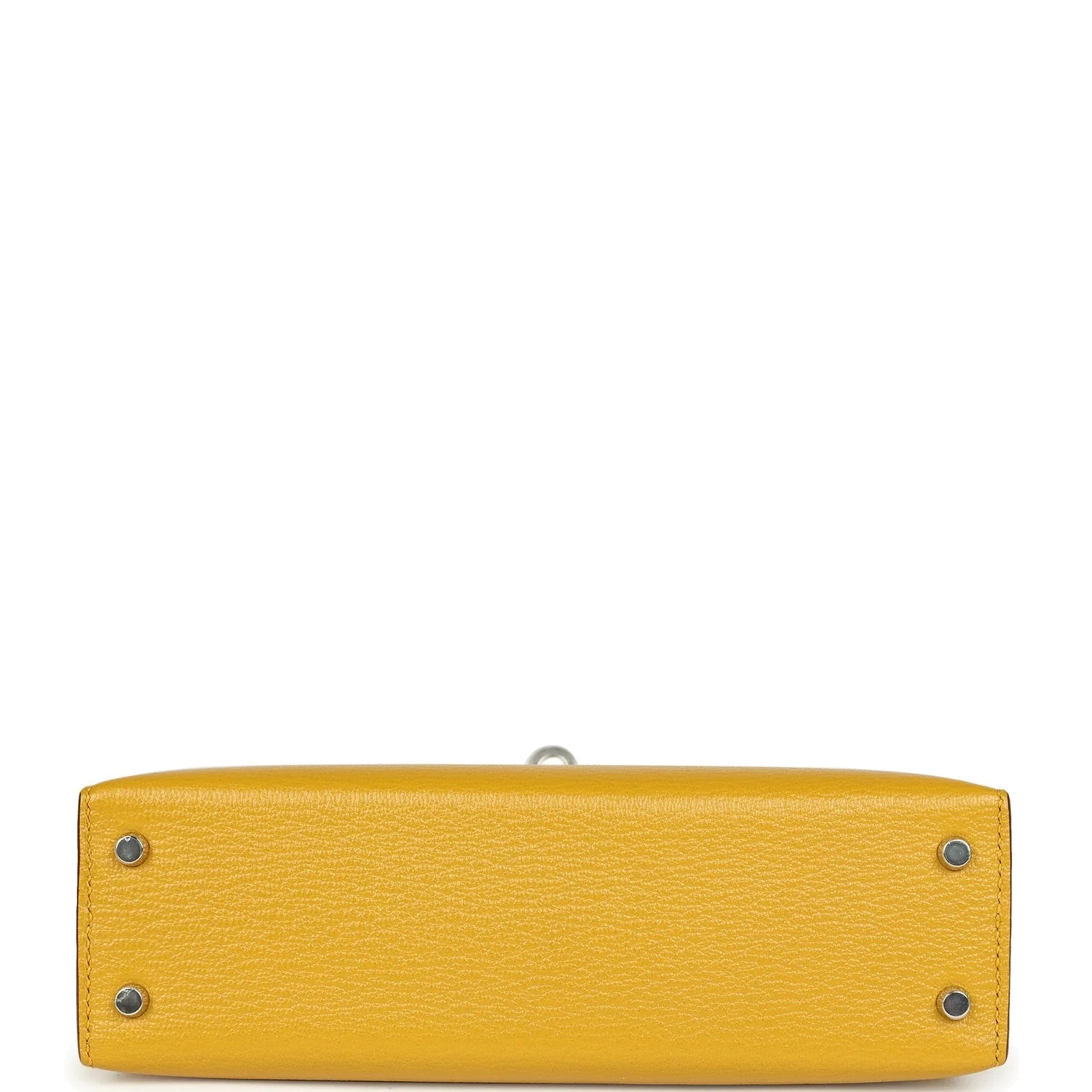 Hermes Kelly Sellier 20 Jaune Ambre Verso Chèvre Mysore Palladium Hardware — фото 7