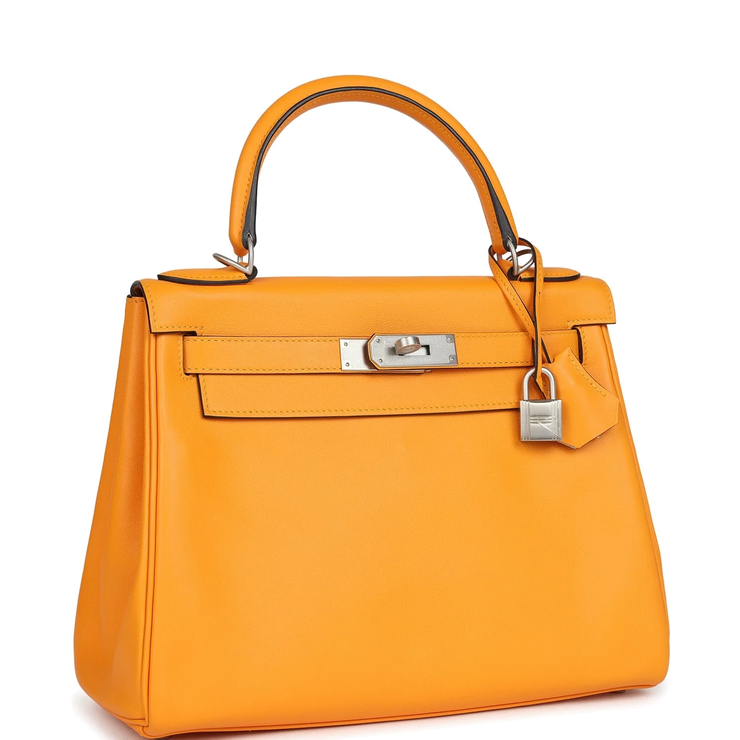 Hermes Special Order (HSS) Kelly Retourne 28 Jaune D'Or Swift Brushed Palladium Hardware — фото 3
