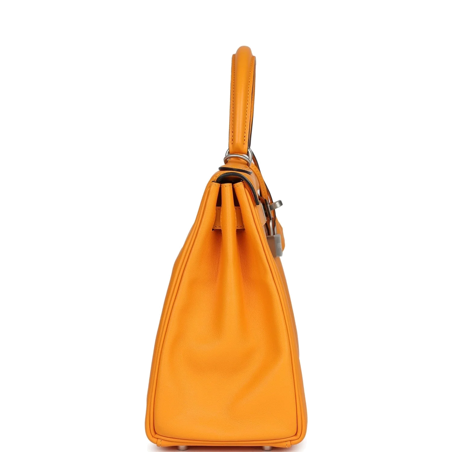 Hermes Special Order (HSS) Kelly Retourne 28 Jaune D'Or Swift Brushed Palladium Hardware — фото 4