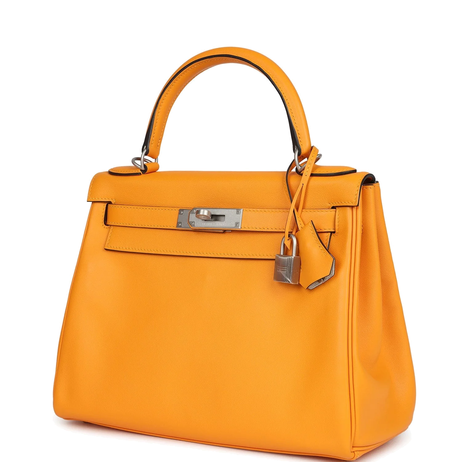 Hermes Special Order (HSS) Kelly Retourne 28 Jaune D'Or Swift Brushed Palladium Hardware — фото 6