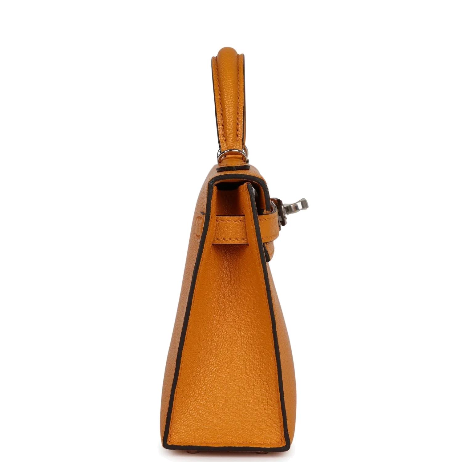 Hermes Kelly Sellier 20 Moutarde Chevre Palladium Hardware — фото 4