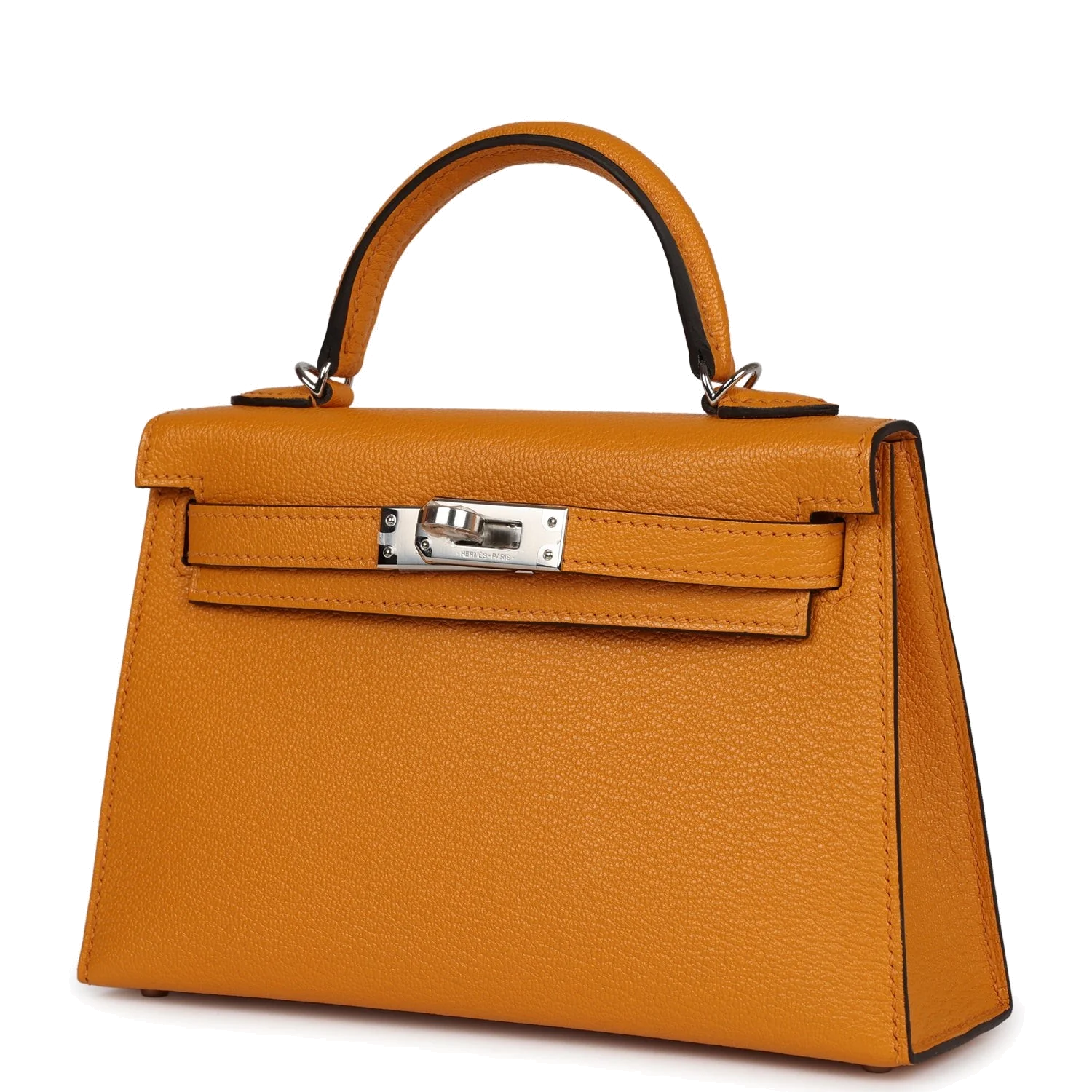 Hermes Kelly Sellier 20 Moutarde Chevre Palladium Hardware — фото 6