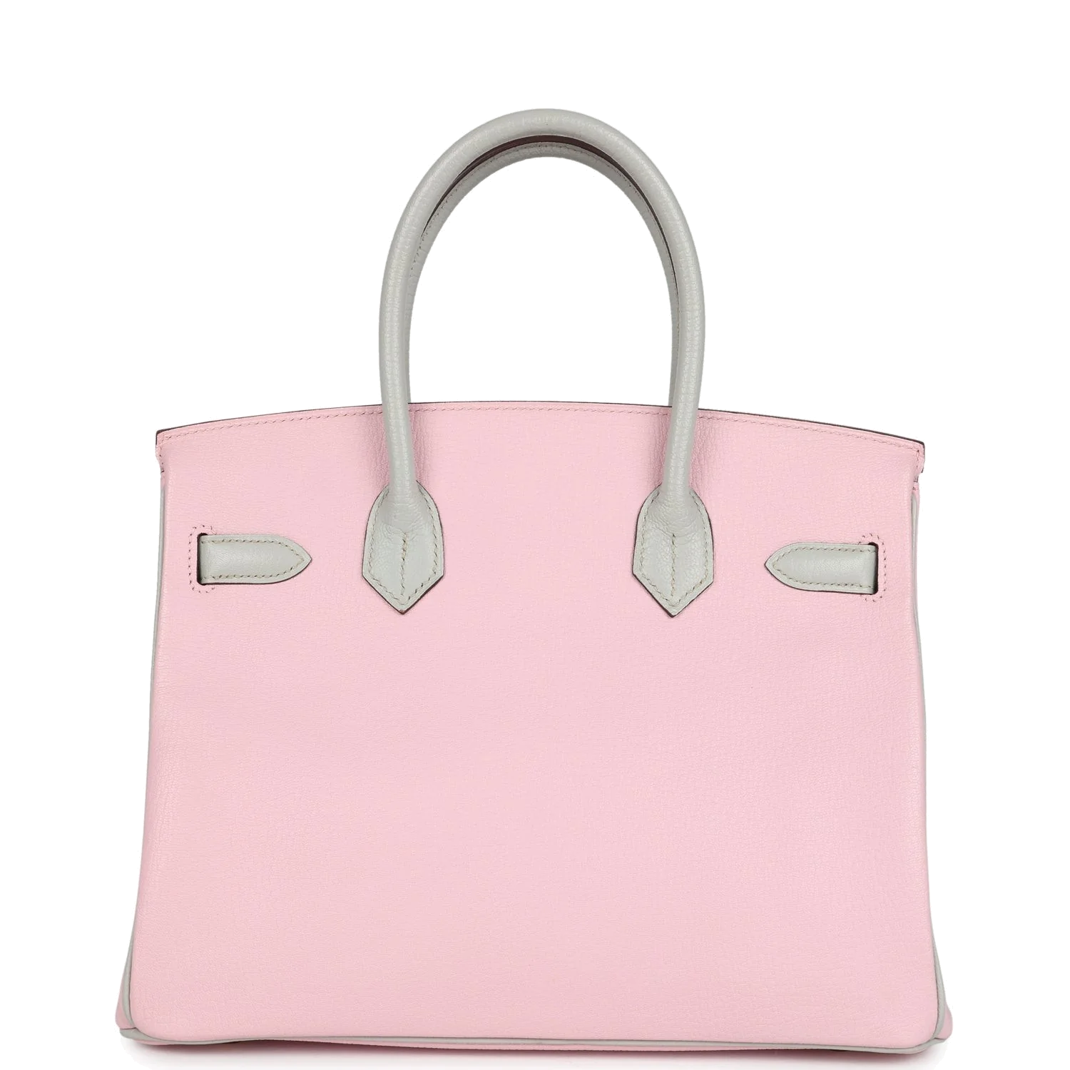 Hermes Special Order (HSS) Birkin 30 Rose Sakura and Gris Perle Chevre Brushed Gold Hardware Розовый Сакура — фото 5