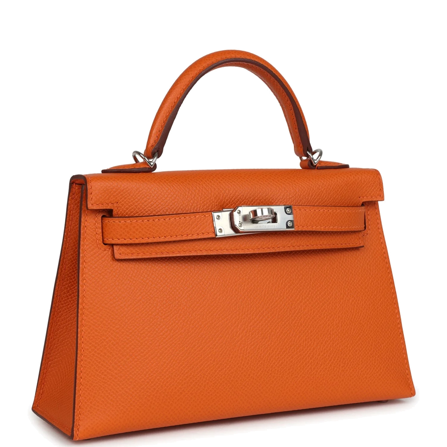 Hermes Kelly Sellier 20 Orange Epsom Palladium Hardware — фото 3