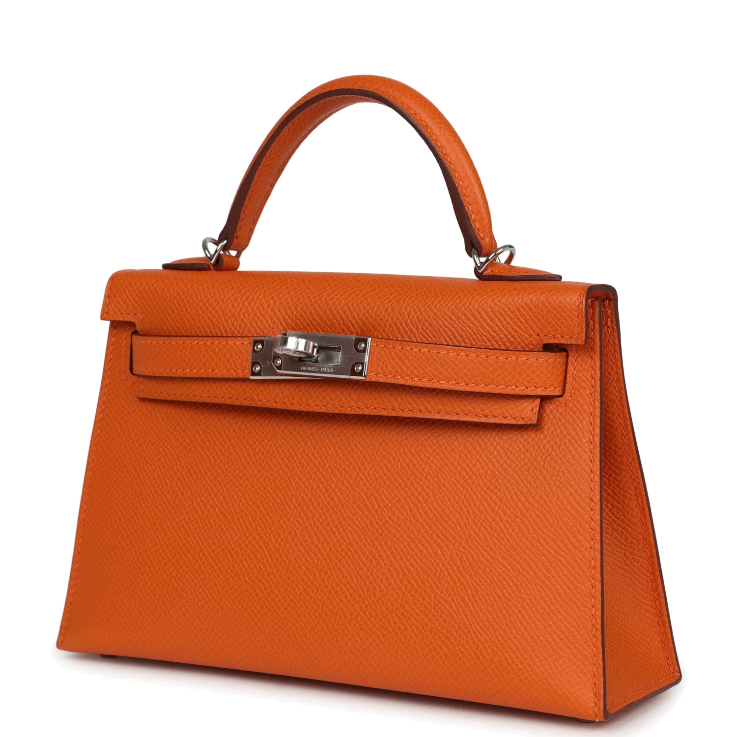 Hermes Kelly Sellier 20 Orange Epsom Palladium Hardware — фото 6