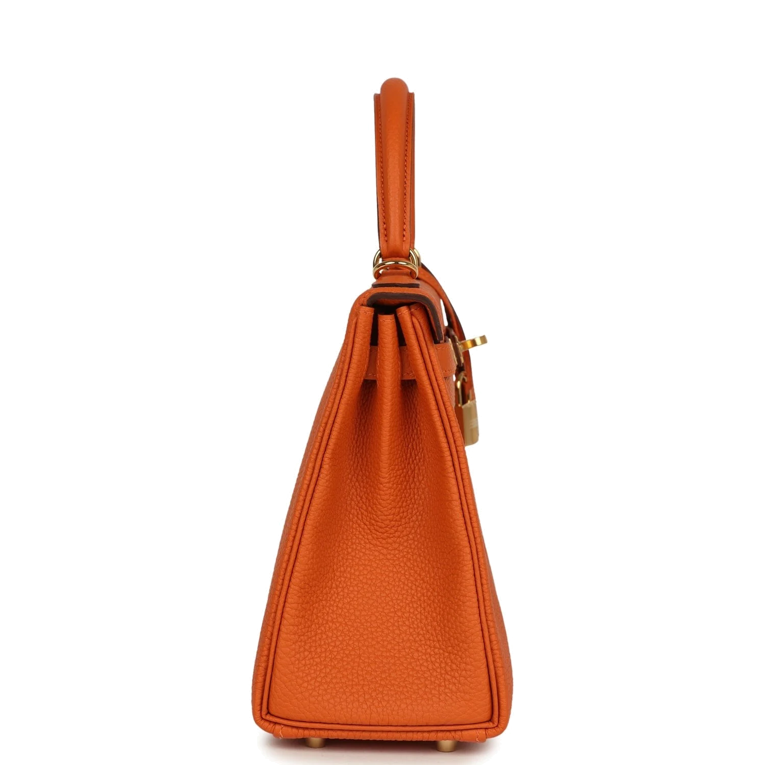 Hermes Special Order (HSS) Kelly Retourne 25 Orange Verso Togo Gold Hardware — фото 4