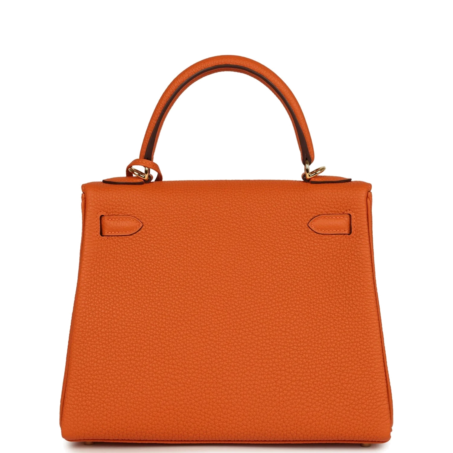 Hermes Special Order (HSS) Kelly Retourne 25 Orange Verso Togo Gold Hardware — фото 5