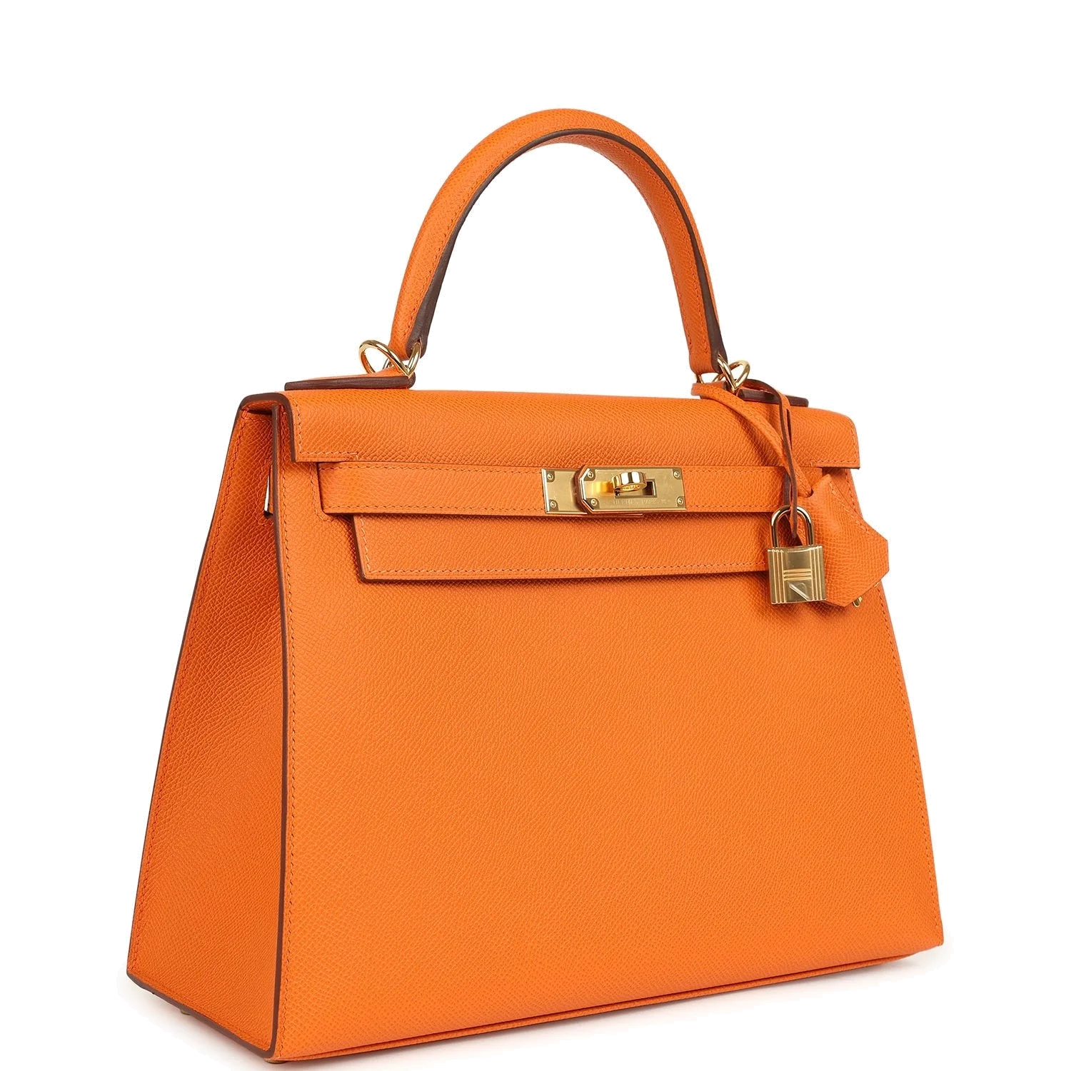 Hermes Kelly Sellier 28 Orange Epsom Gold Hardware — фото 3