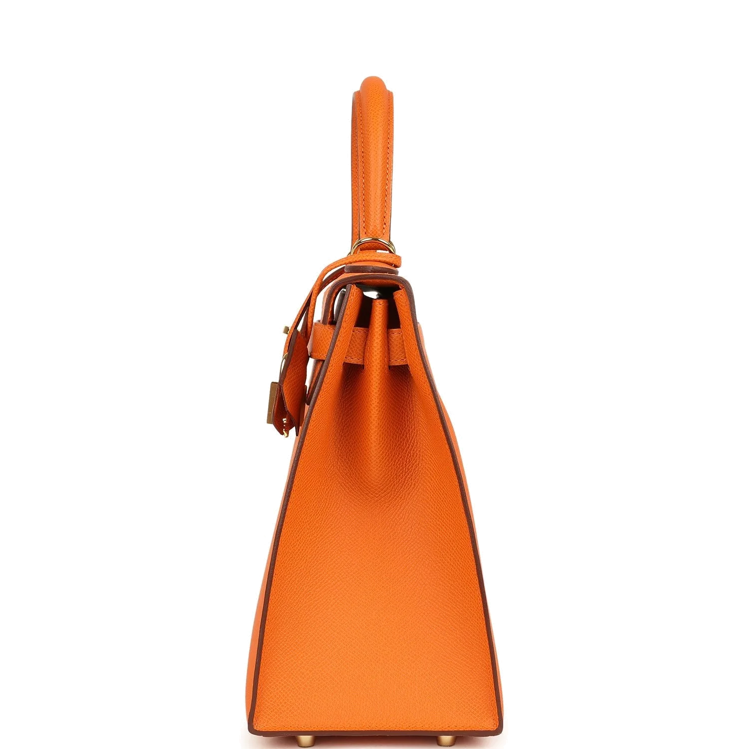 Hermes Kelly Sellier 28 Orange Epsom Gold Hardware — фото 4