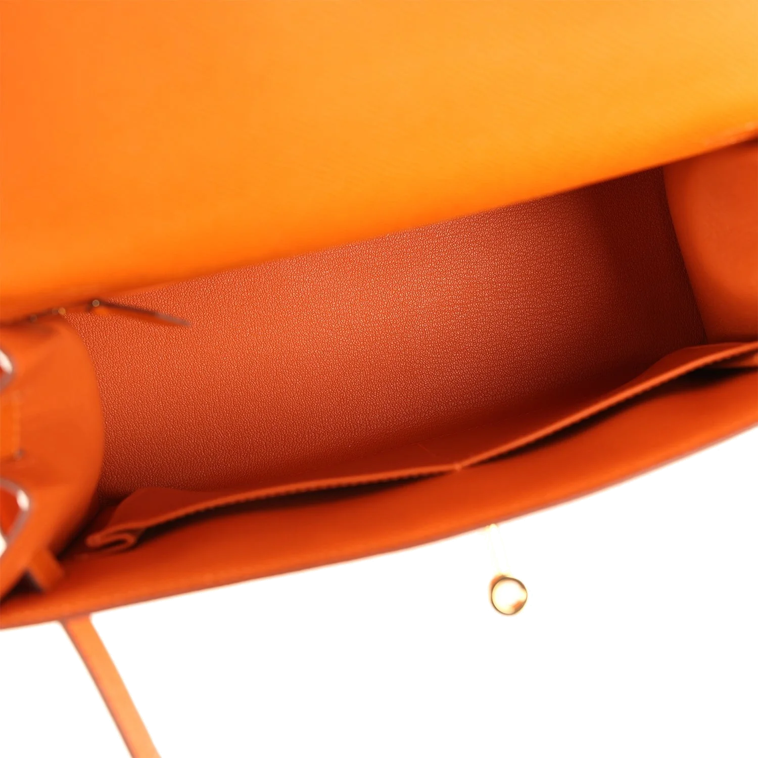 Hermes Kelly Sellier 28 Orange Epsom Gold Hardware — фото 8