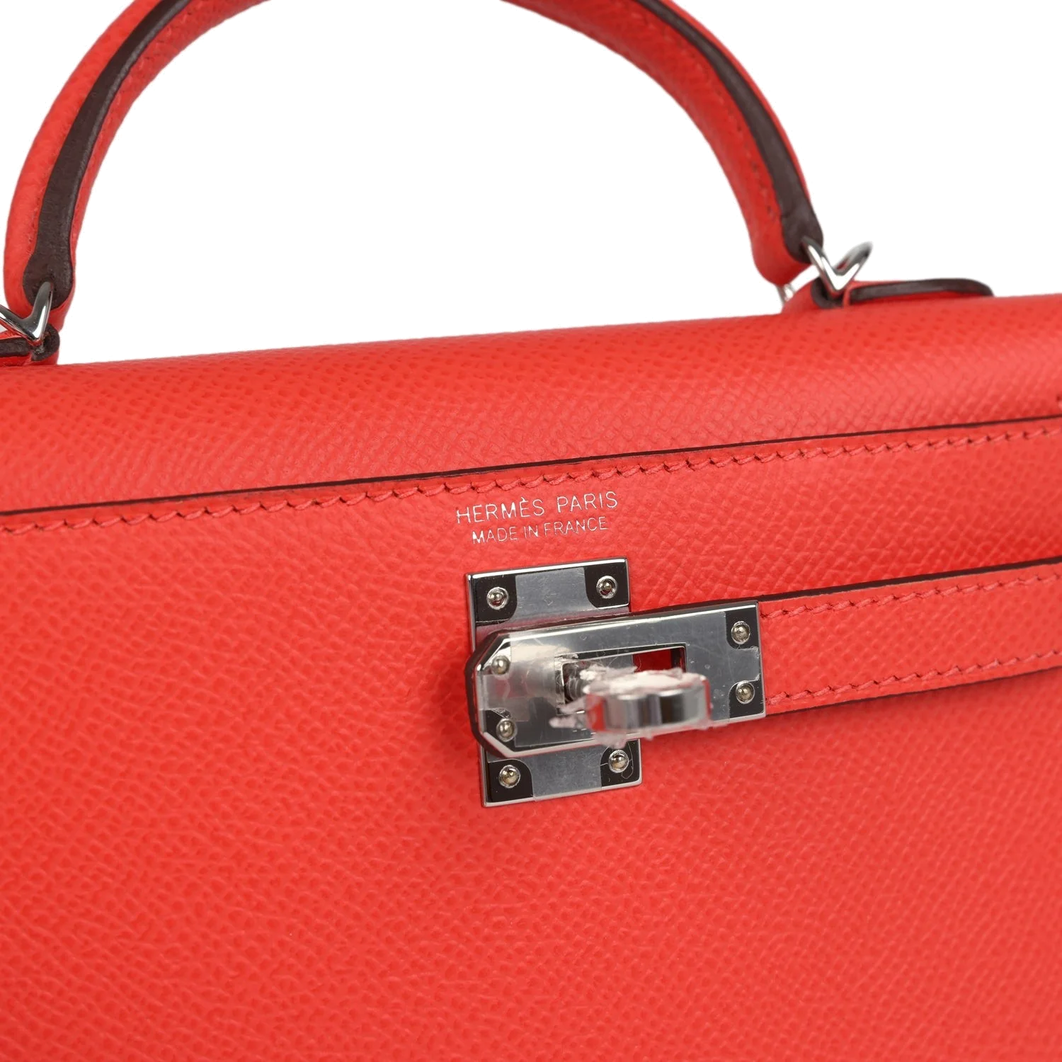 Hermes Kelly Sellier 20 Orange Field Epsom Palladium Hardware — фото 8