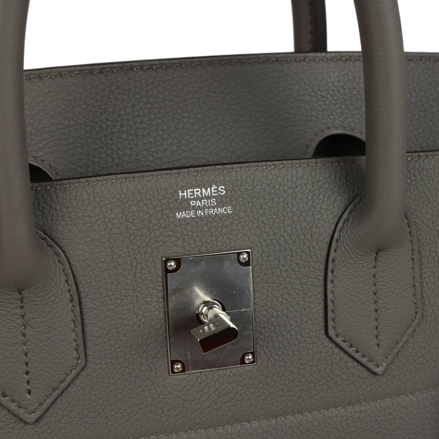 Hermes HAC Birkin 40 Etain Togo Palladium Hardware Этэн Togo — фото 8
