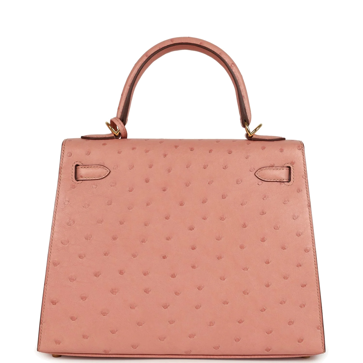 Hermes Kelly Sellier 25 Terre Cuite Ostrich Gold Hardware — фото 5
