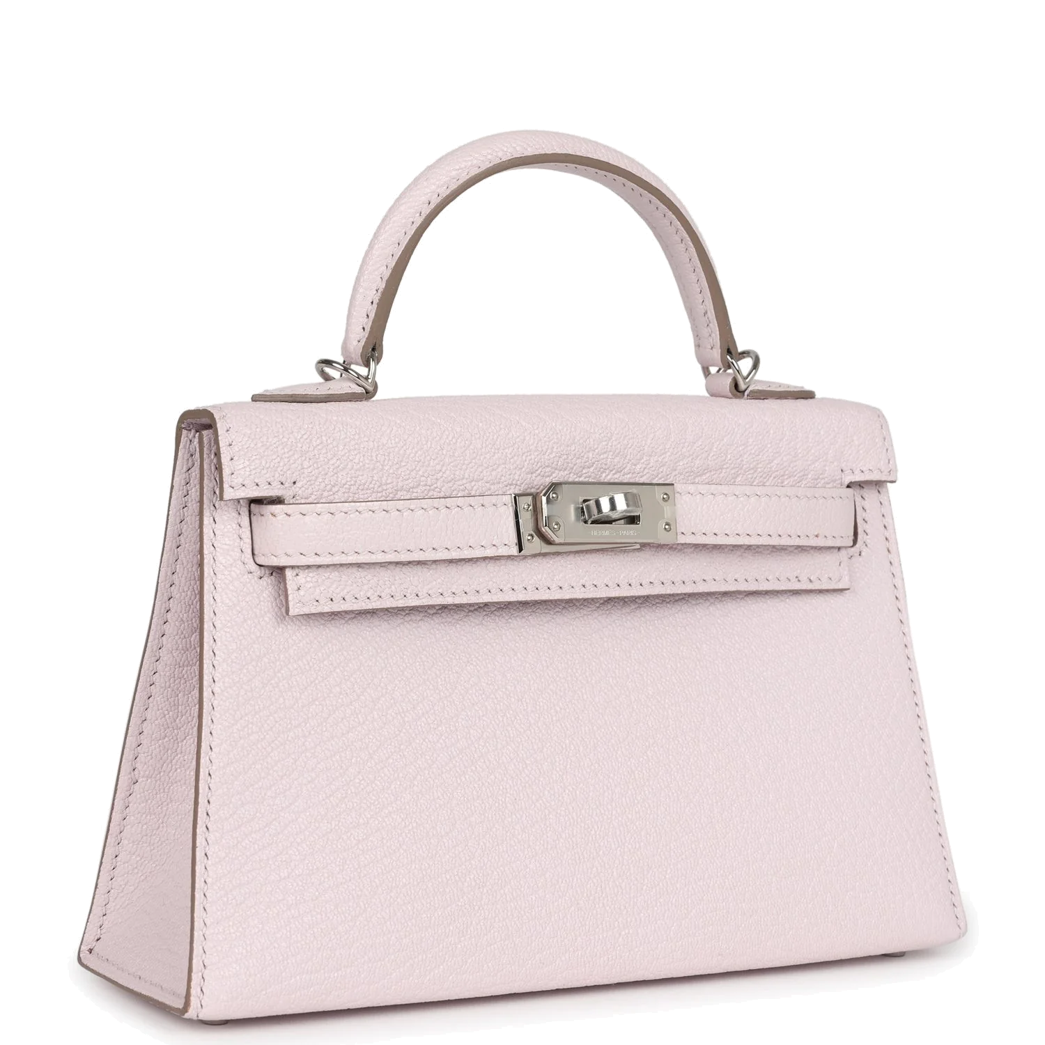 Hermes Kelly Sellier 20 Mauve Pale Chevre Palladium Hardware — фото 3