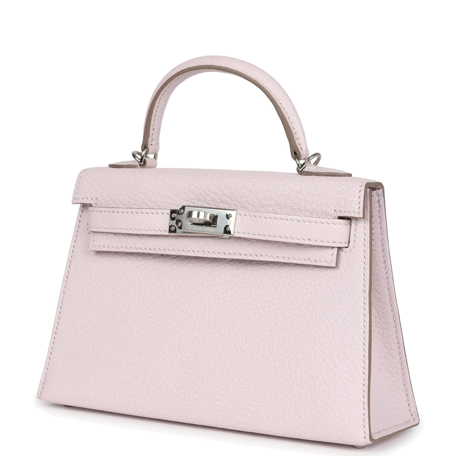 Hermes Kelly Sellier 20 Mauve Pale Chevre Palladium Hardware — фото 6