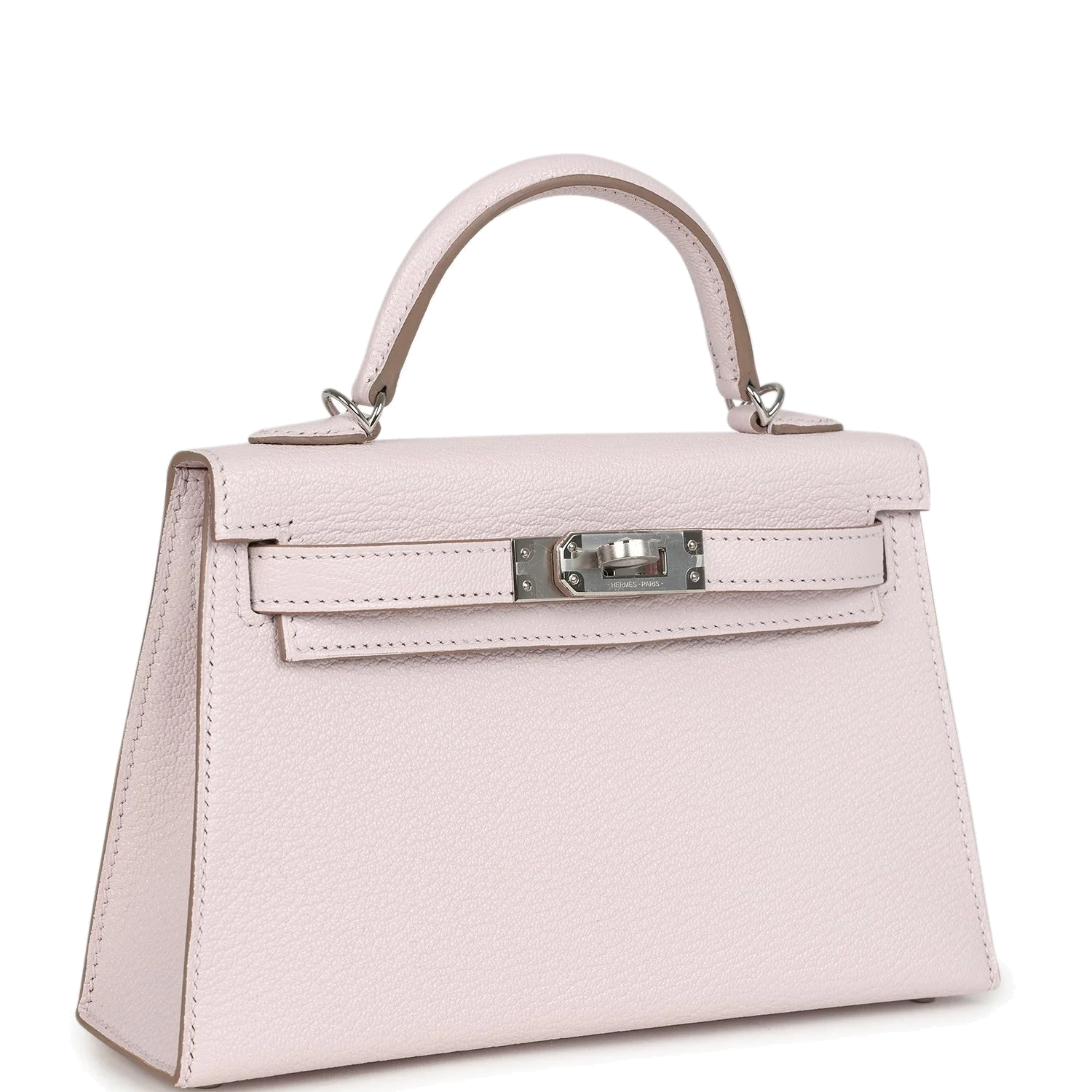 Hermes Kelly Sellier 20 Mauve Pale Chevre Palladium Hardware — фото 3
