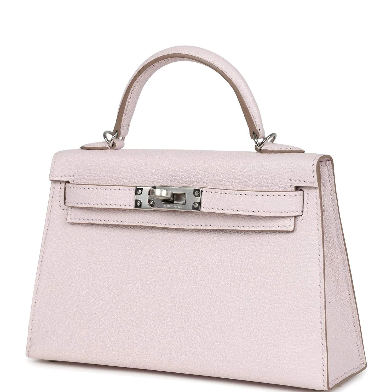 Hermes Kelly Sellier 20 Mauve Pale Chevre Palladium Hardware — фото 6