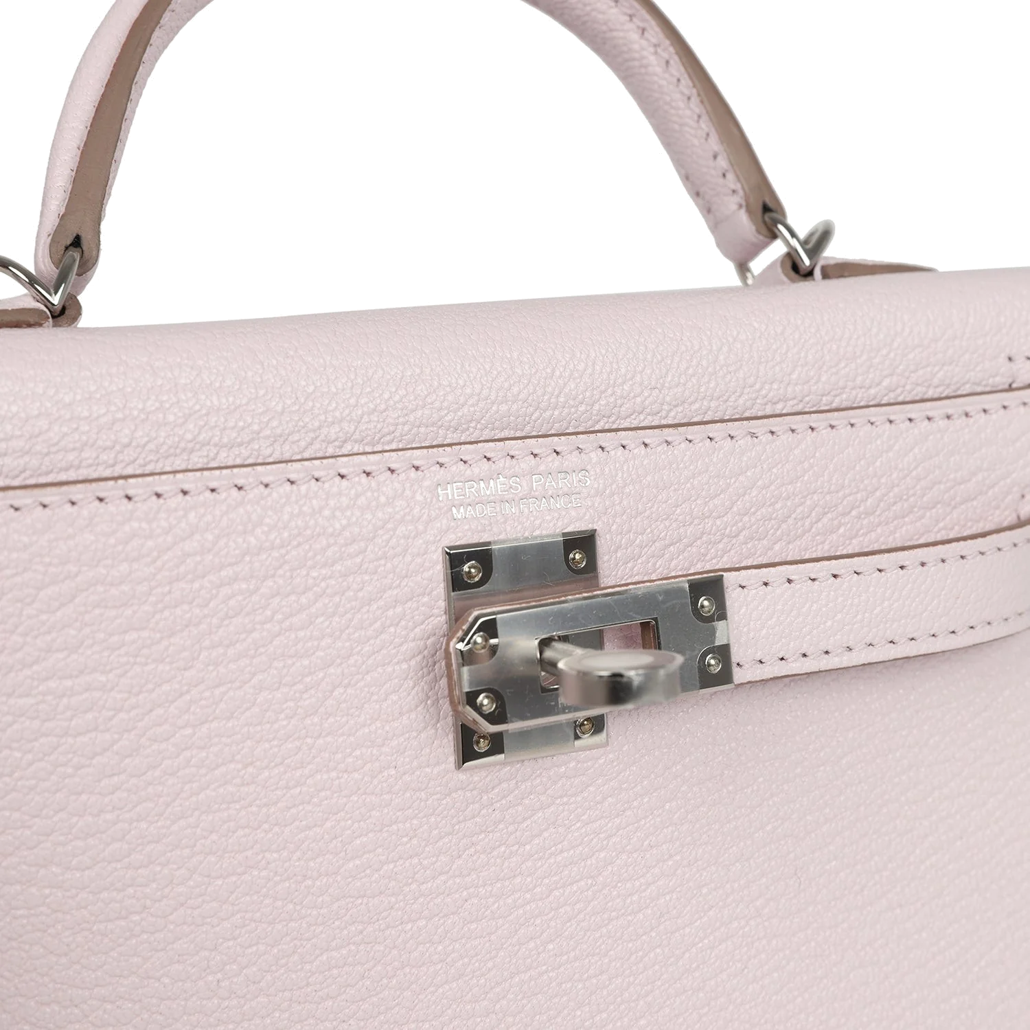 Hermes Kelly Sellier 20 Mauve Pale Chevre Palladium Hardware — фото 8