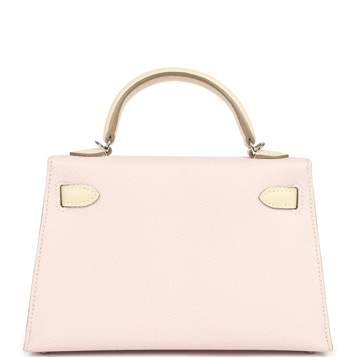 Hermes Special Order (HSS) Kelly Sellier 20 Mauve Pale and Craie Epsom Palladium Hardware — фото 5