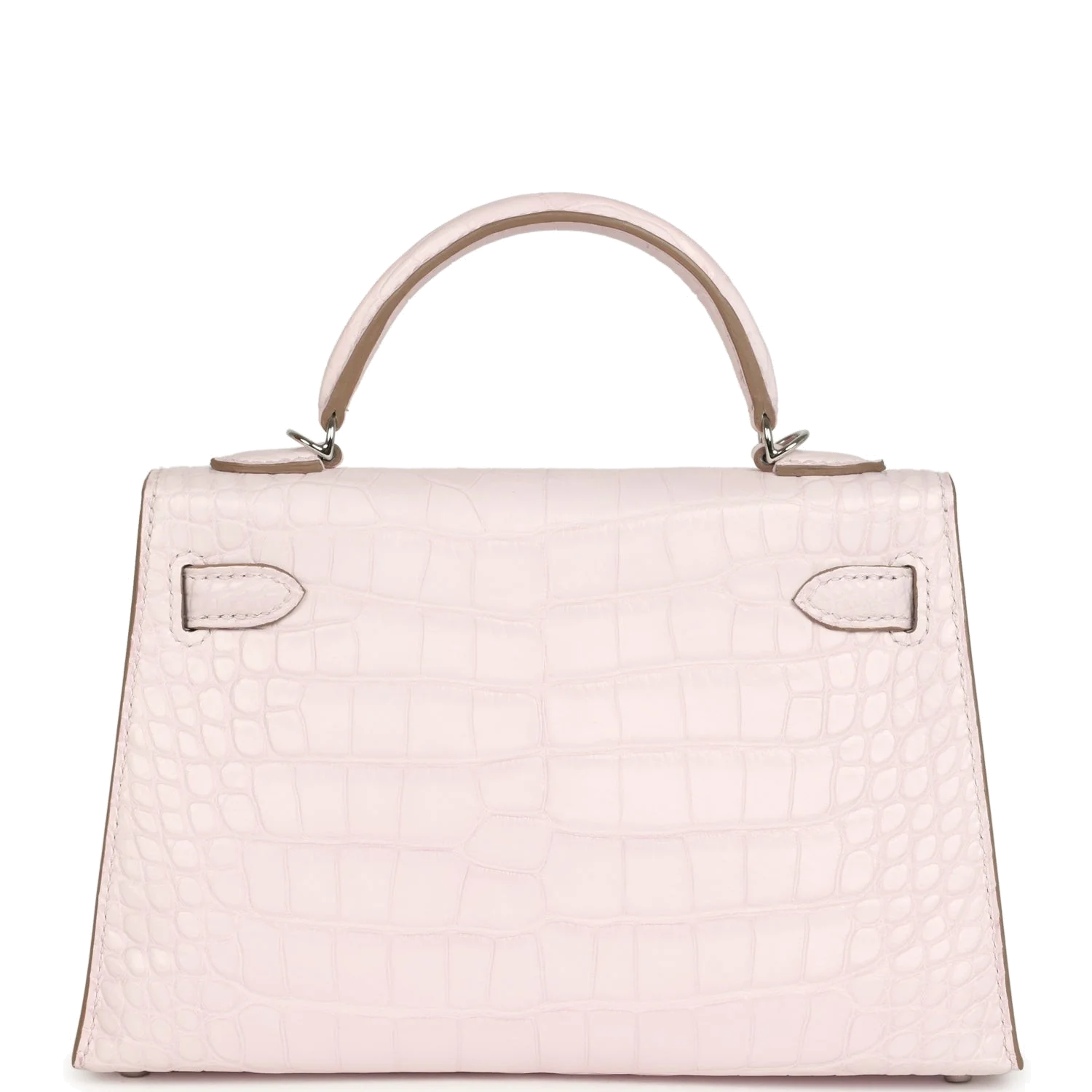 Hermes Kelly Sellier 20 Mauve Pale Boreal Satin Alligator Palladium Hardware — фото 5