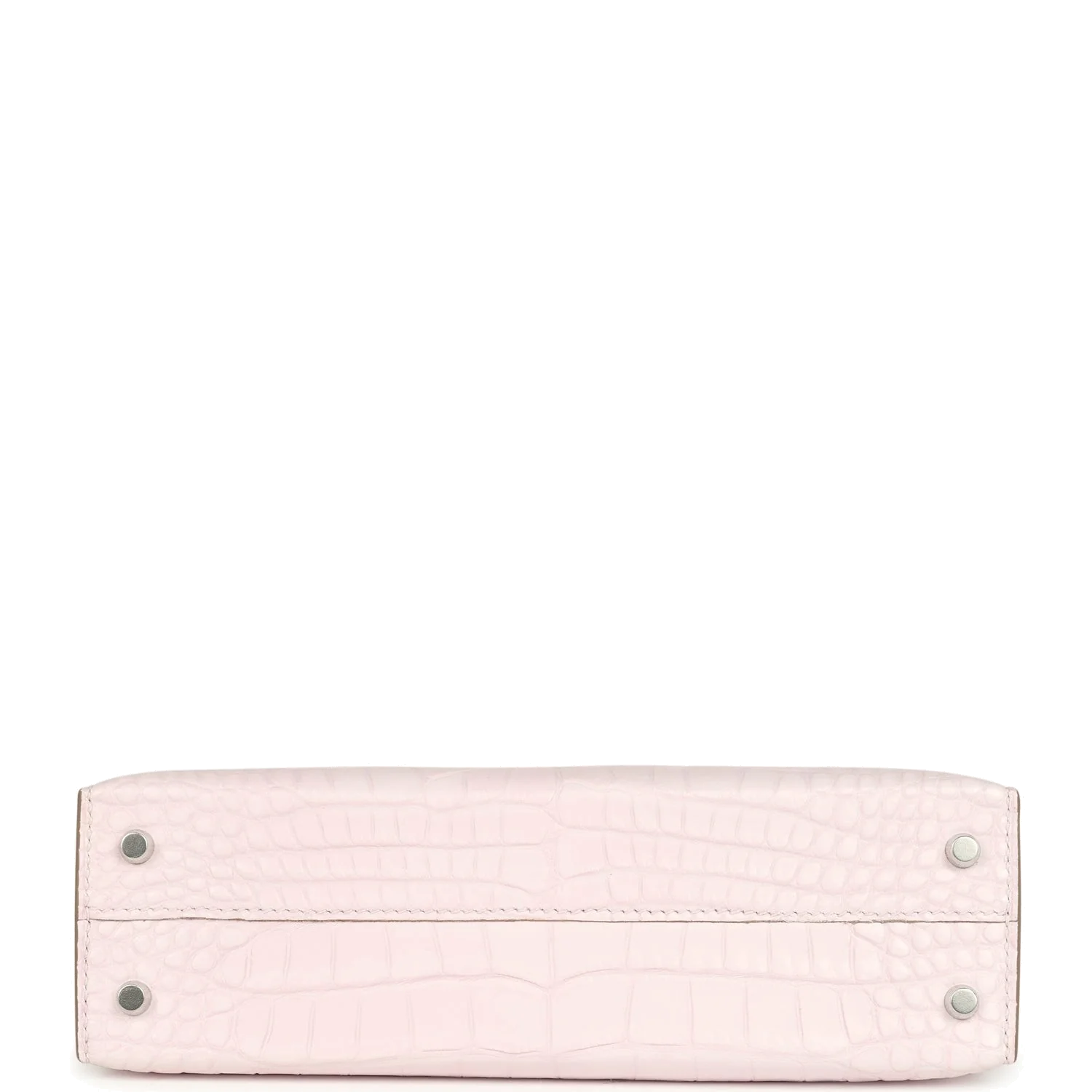 Hermes Kelly Sellier 20 Mauve Pale Boreal Satin Alligator Palladium Hardware — фото 7