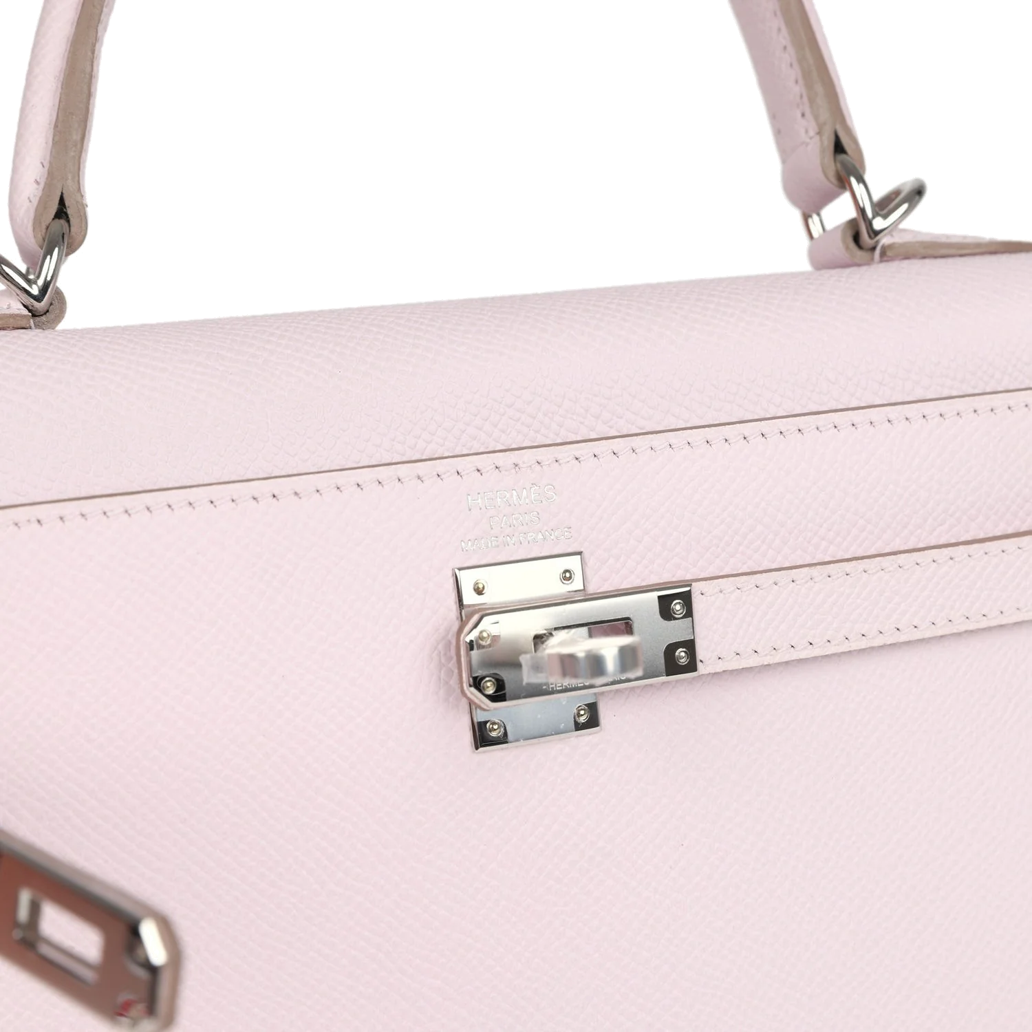 Hermes Kelly Sellier 25 Mauve Pale Epsom Palladium Hardware — фото 8