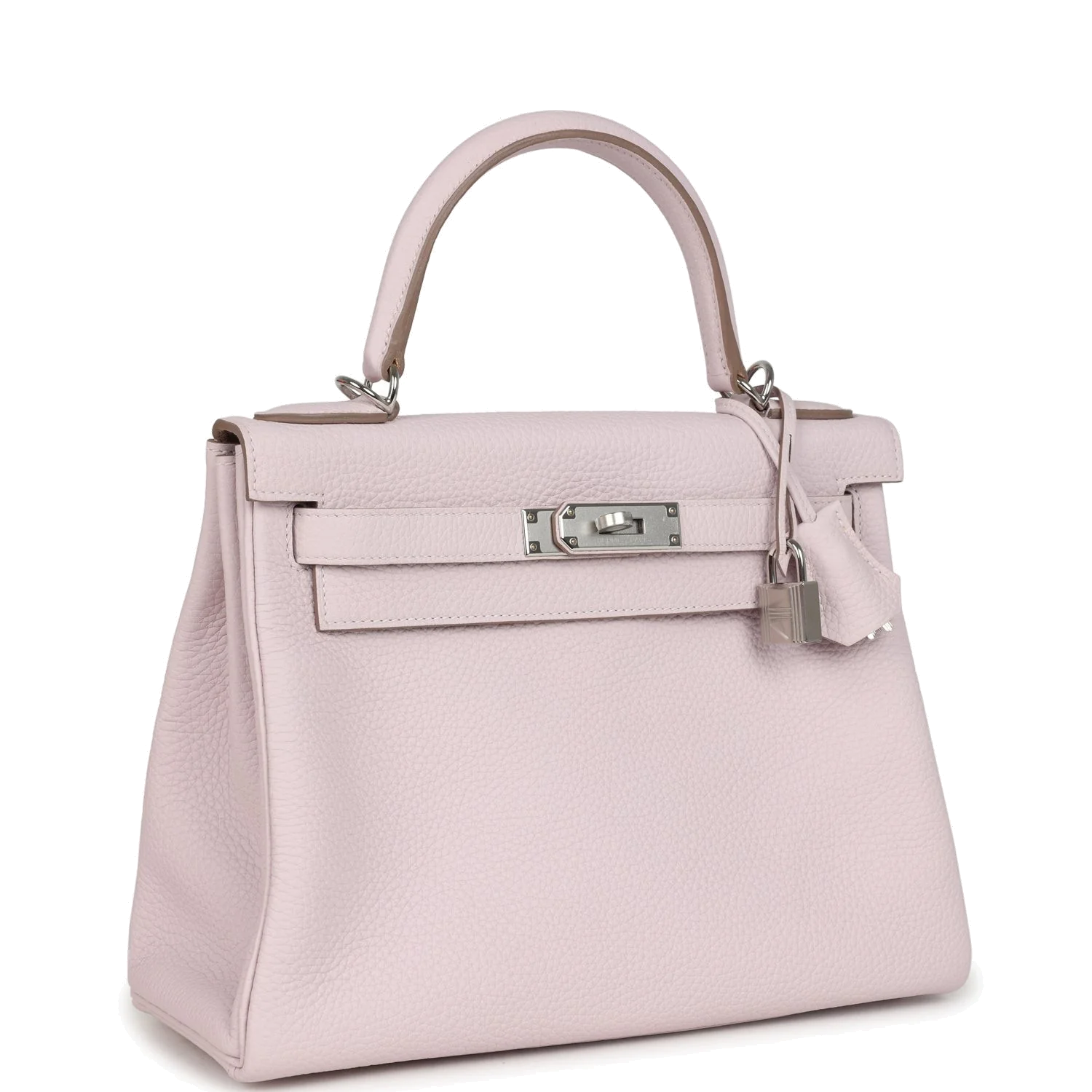 Hermes Kelly Retourne 28 Mauve Pale Clemence Palladium Hardware — фото 3