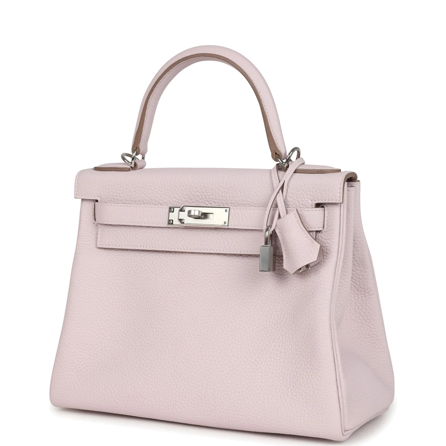 Hermes Kelly Retourne 28 Mauve Pale Clemence Palladium Hardware — фото 4