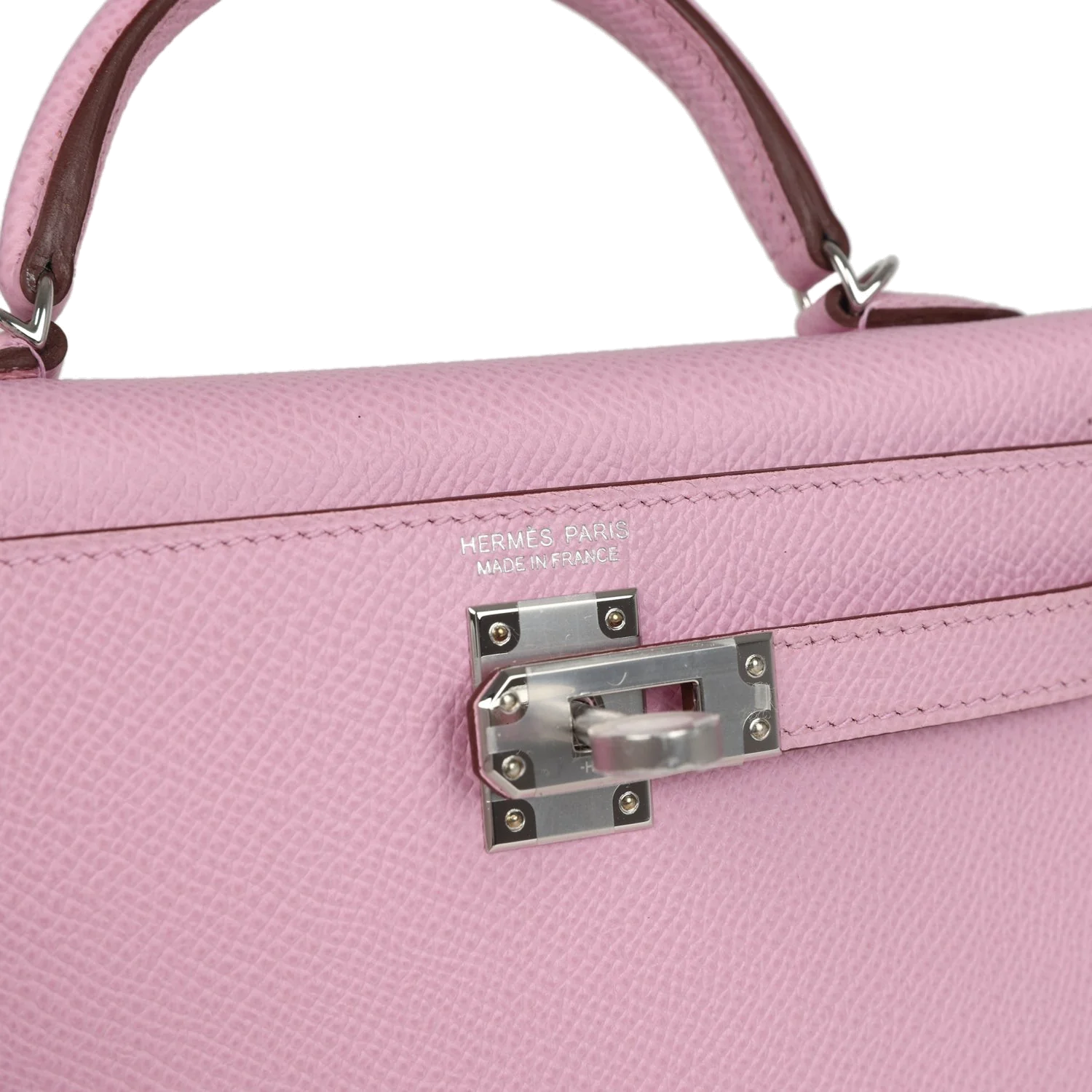 Hermes Kelly Sellier 20 Mauve Sylvestre Epsom Palladium Hardware — фото 8