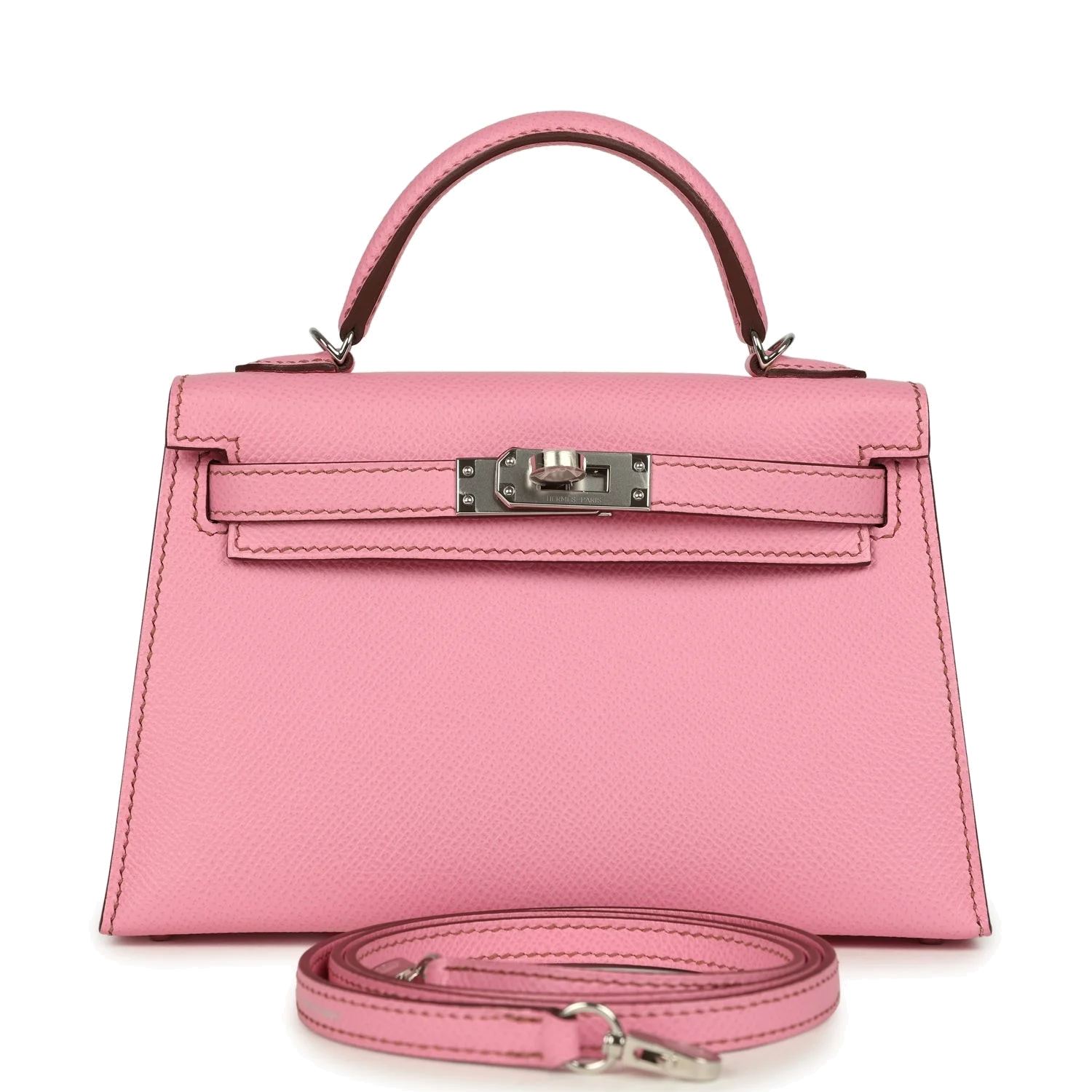 Hermes Kelly Sellier 20 Bubblegum Epsom Palladium Hardware — фото 1