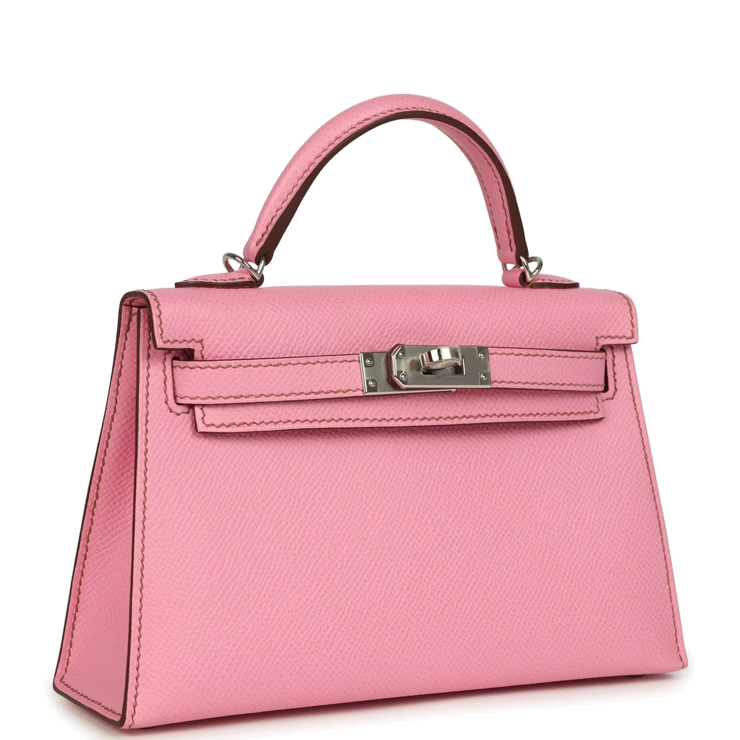 Hermes Kelly Sellier 20 Bubblegum Epsom Palladium Hardware — фото 3