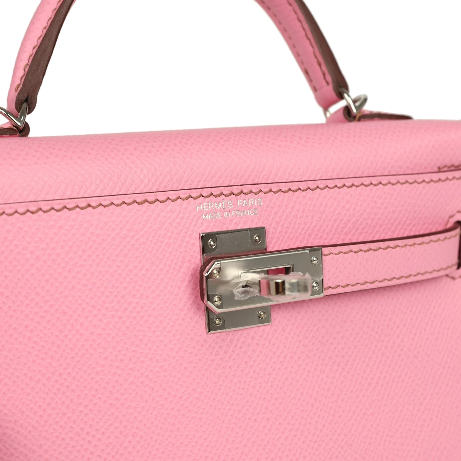 Hermes Kelly Sellier 20 Bubblegum Epsom Palladium Hardware — фото 8
