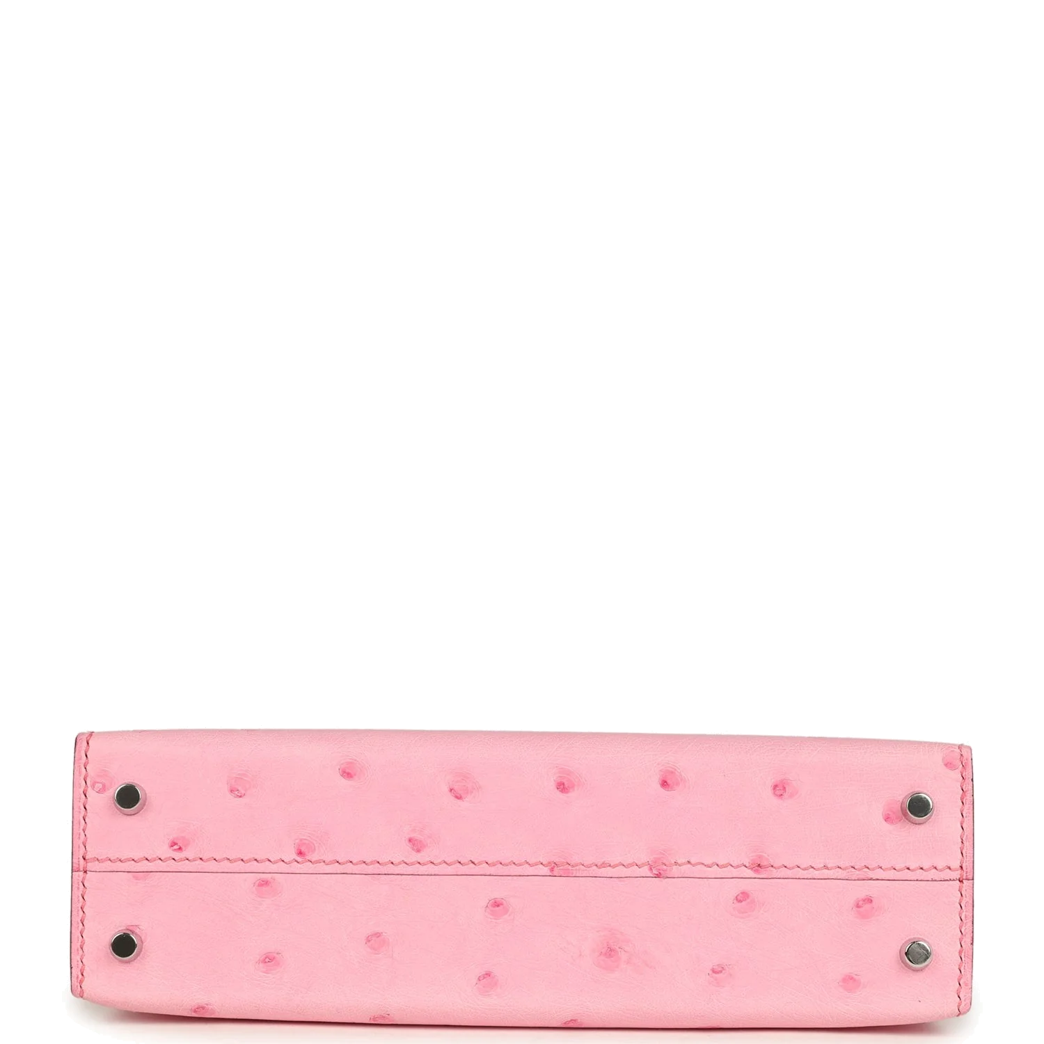 Hermes Kelly Sellier 20 Bubblegum Ostrich Palladium Hardware — фото 7