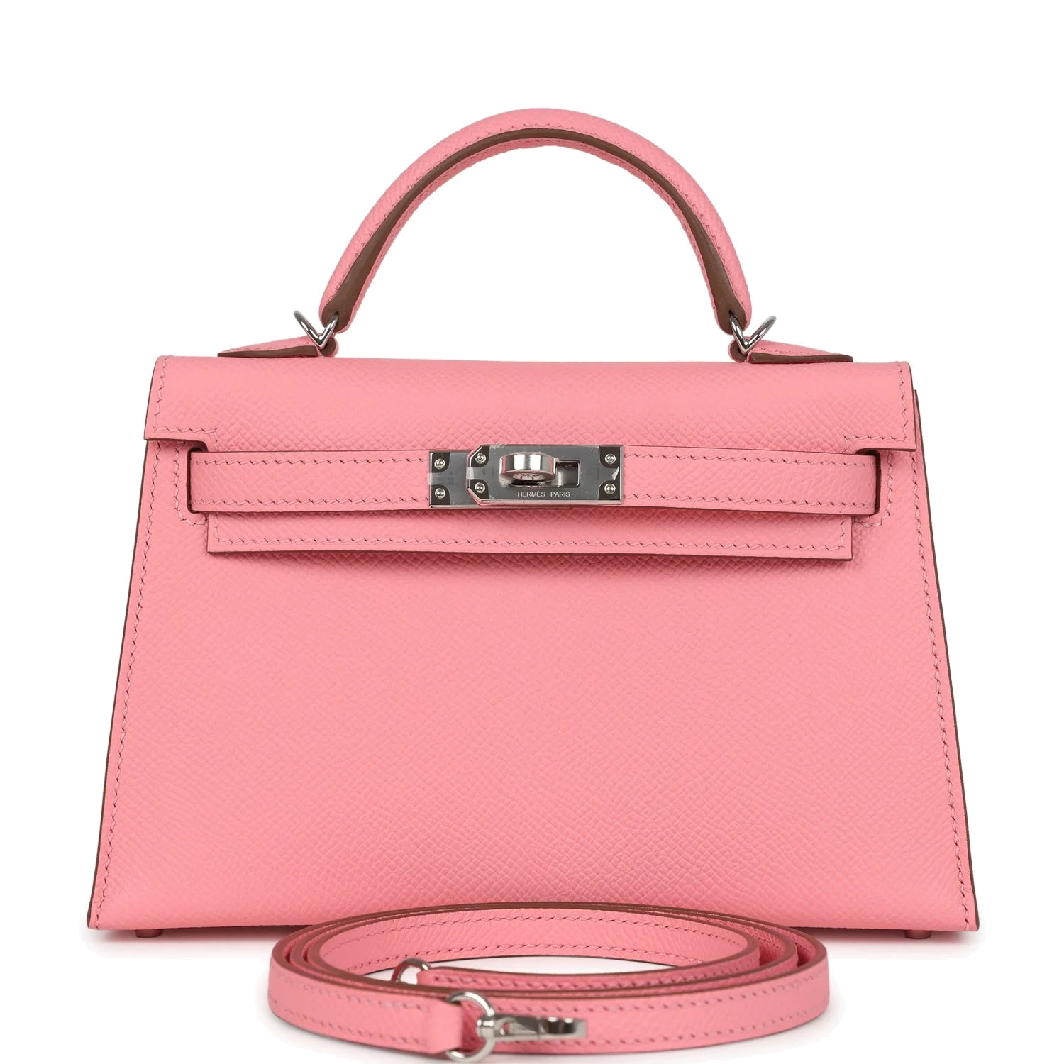 Hermes Kelly Sellier 20 Rose Confetti Epsom Palladium Hardware — фото 2