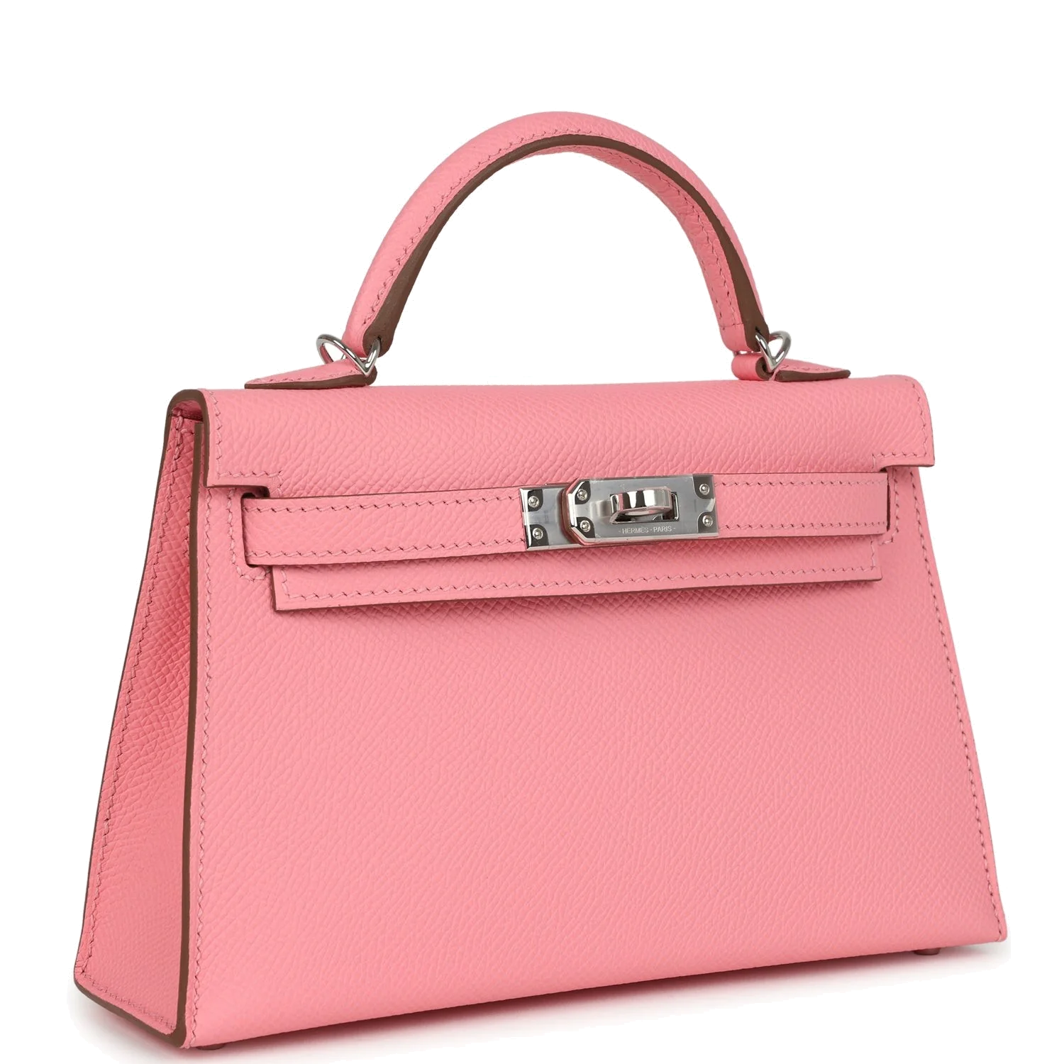 Hermes Kelly Sellier 20 Rose Confetti Epsom Palladium Hardware — фото 3