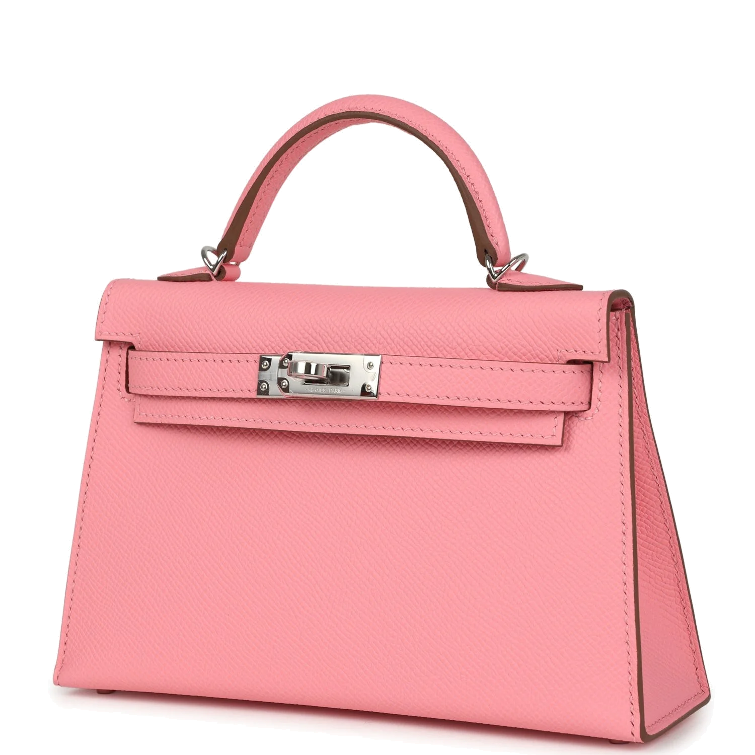 Hermes Kelly Sellier 20 Rose Confetti Epsom Palladium Hardware — фото 6