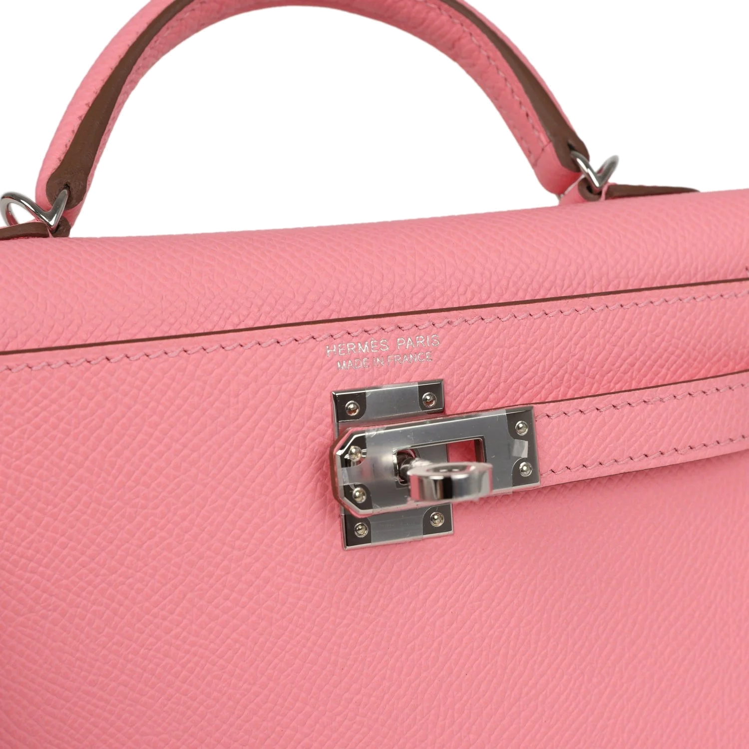 Hermes Kelly Sellier 20 Rose Confetti Epsom Palladium Hardware — фото 8