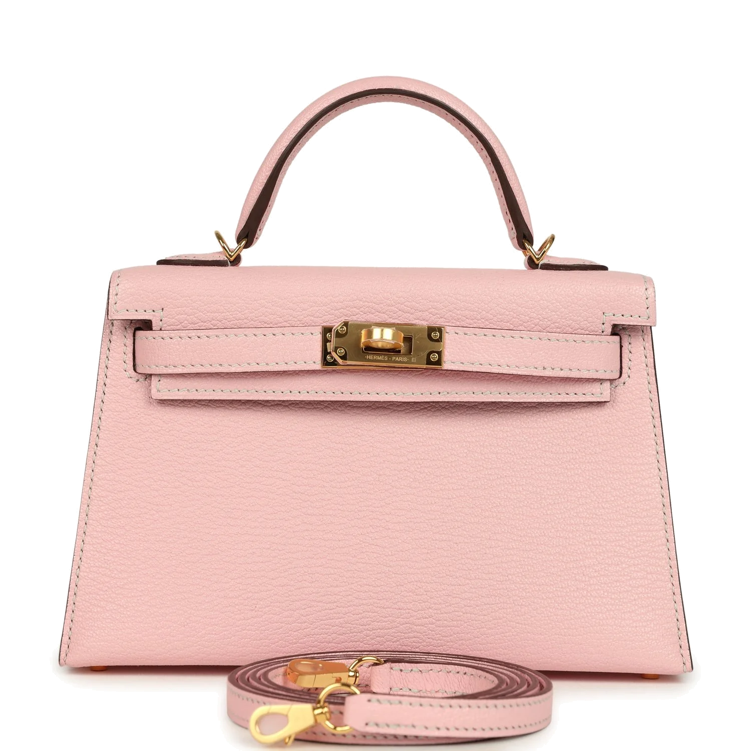 Hermes Special Order (HSS) Kelly Sellier 20 Rose Sakura Verso Chevre Mysore Gold Hardware — фото 2