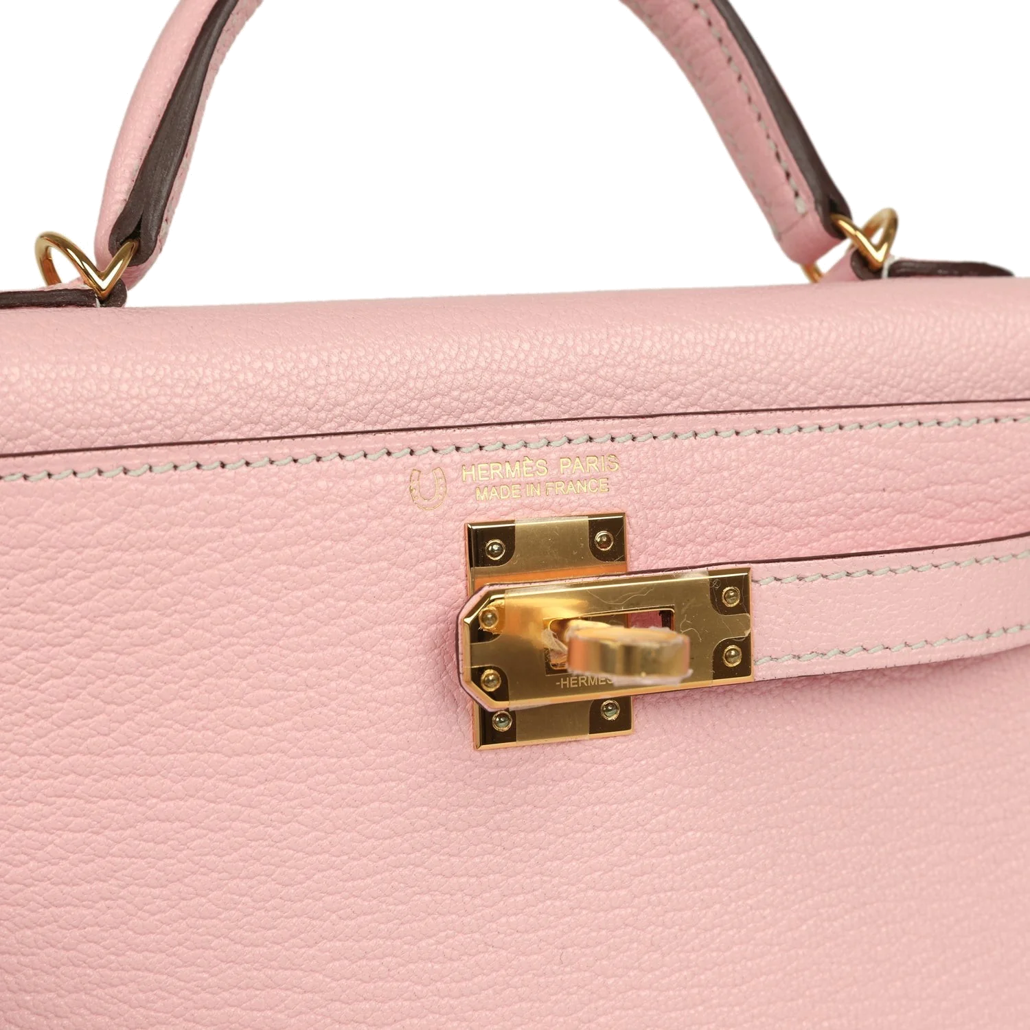 Hermes Special Order (HSS) Kelly Sellier 20 Rose Sakura Verso Chevre Mysore Gold Hardware — фото 8