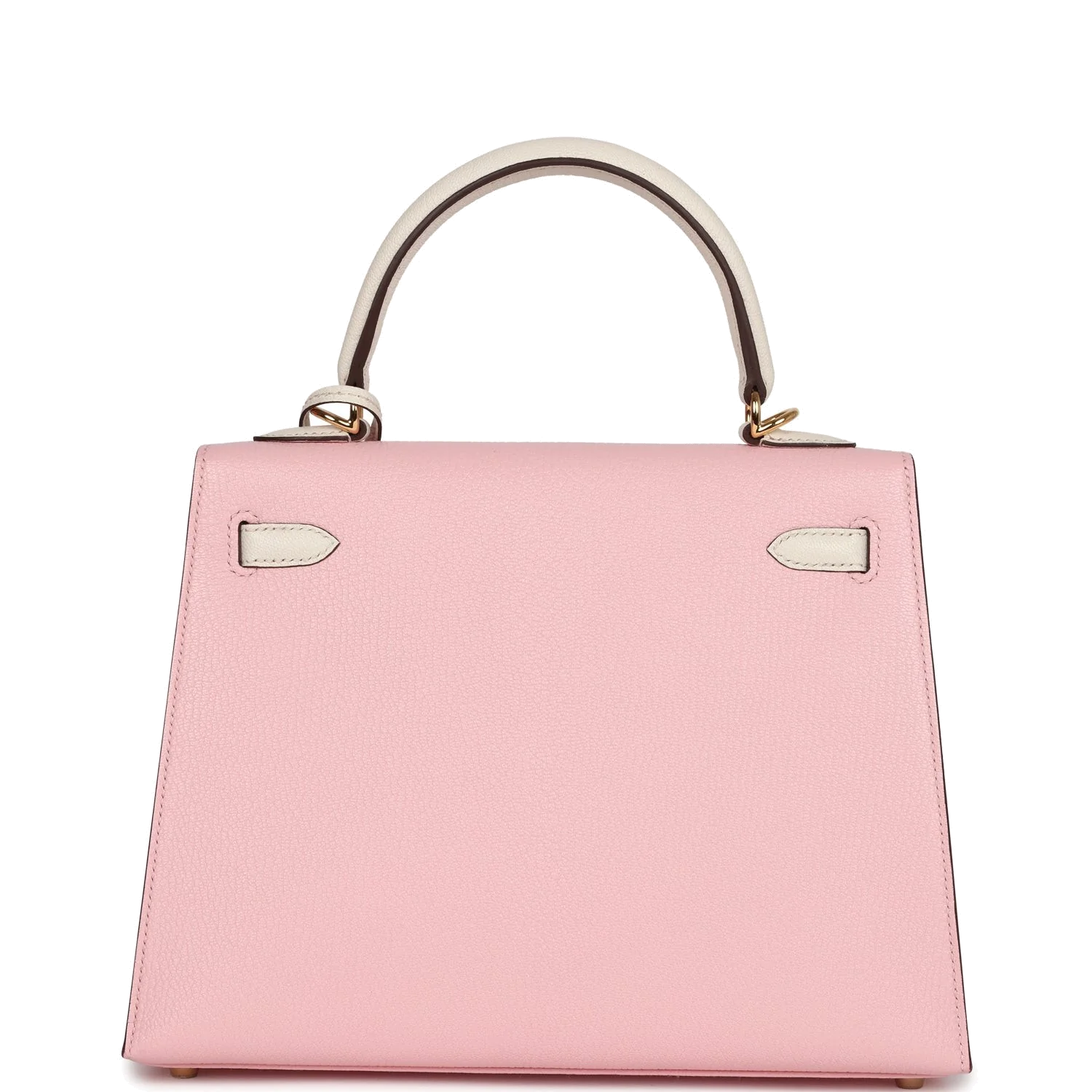 Hermes Special Order (HSS) Kelly Sellier 25 Rose Sakura and Nata Chevre Gold Hardware — фото 5