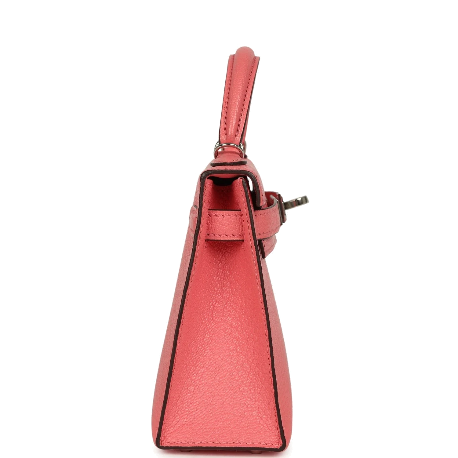 Hermes Kelly Sellier 20 Rose Lipstick Chevre Mysore Palladium Hardware — фото 4
