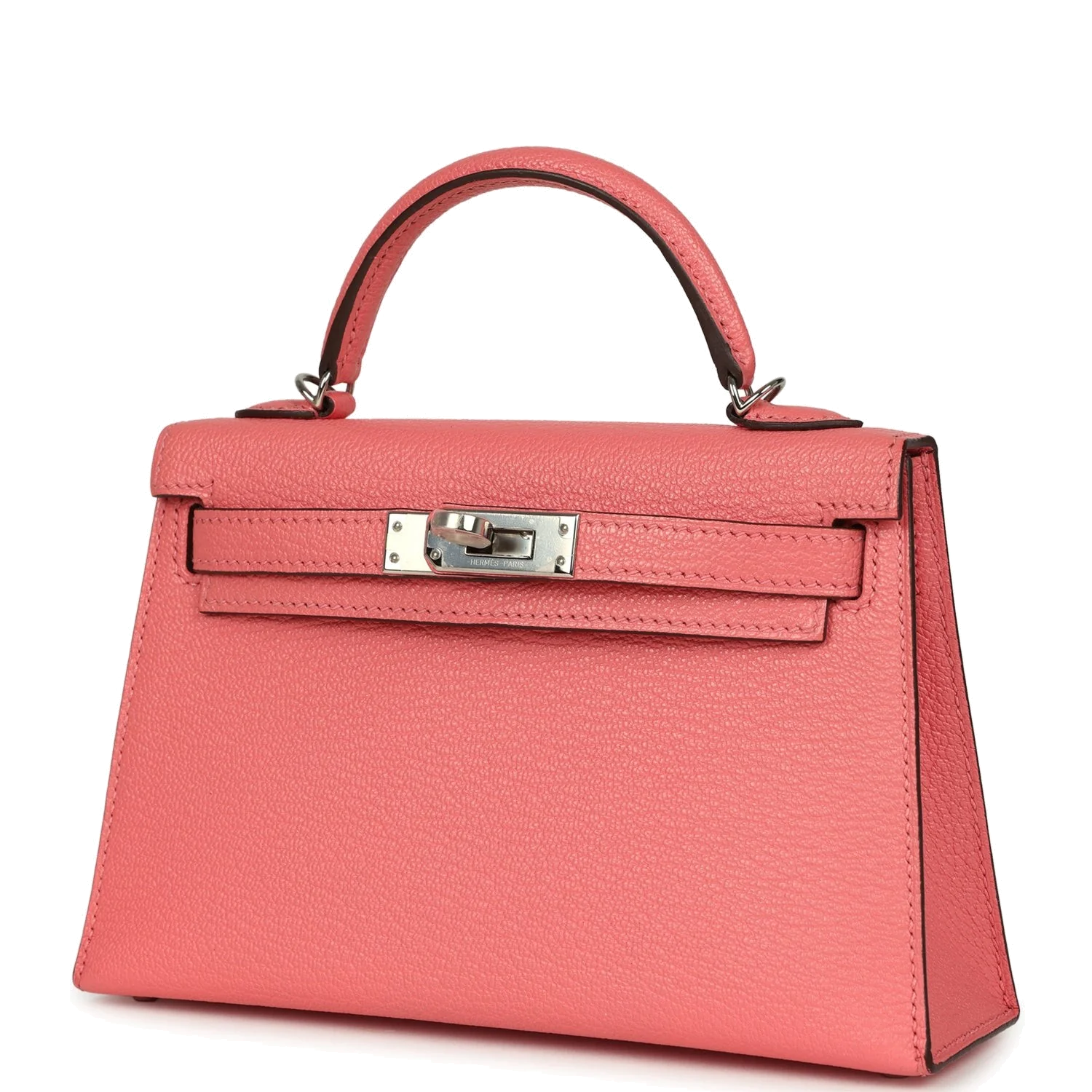 Hermes Kelly Sellier 20 Rose Lipstick Chevre Mysore Palladium Hardware — фото 6
