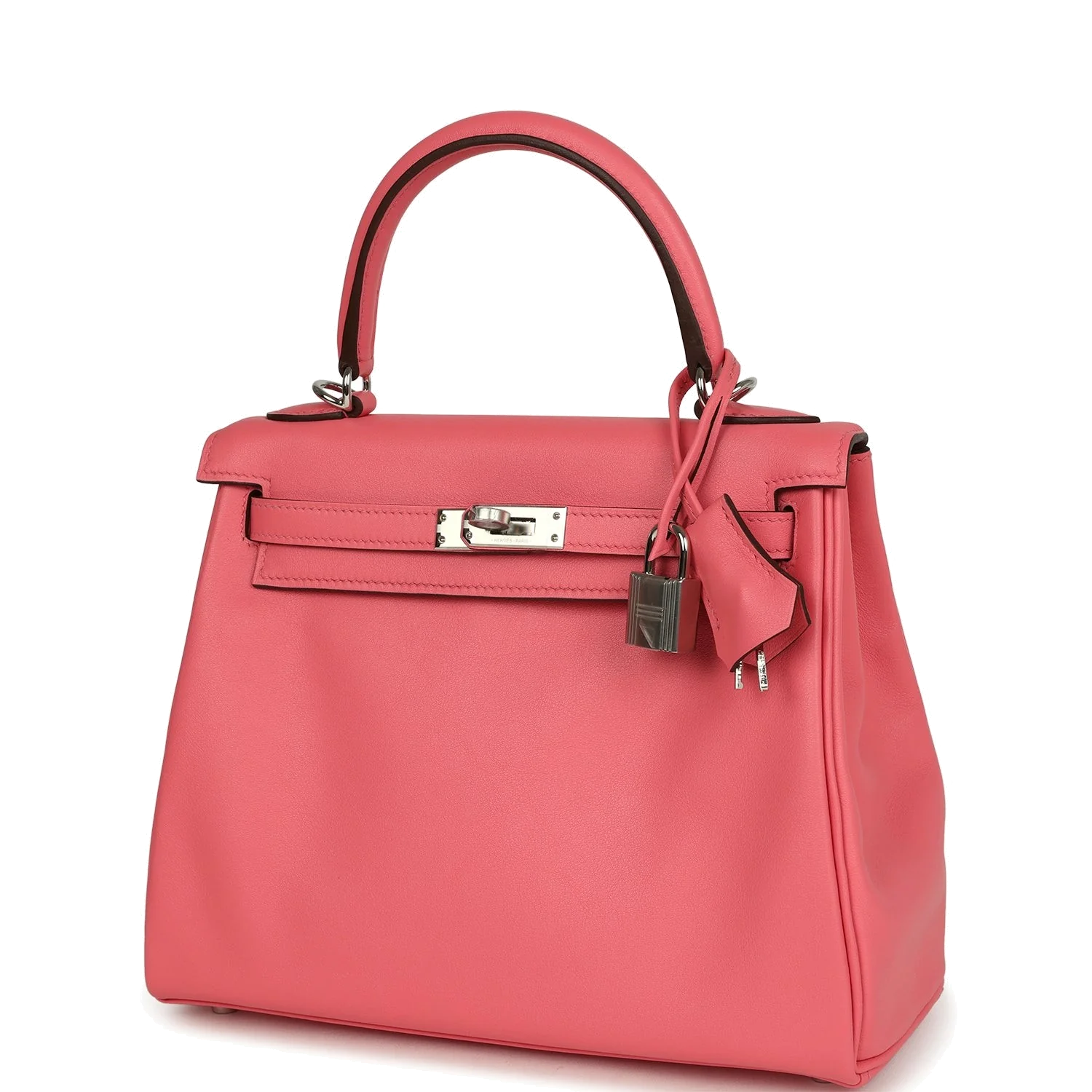 Hermes Kelly Retourne 25 Rose Azalee Swift Palladium Hardware — фото 6