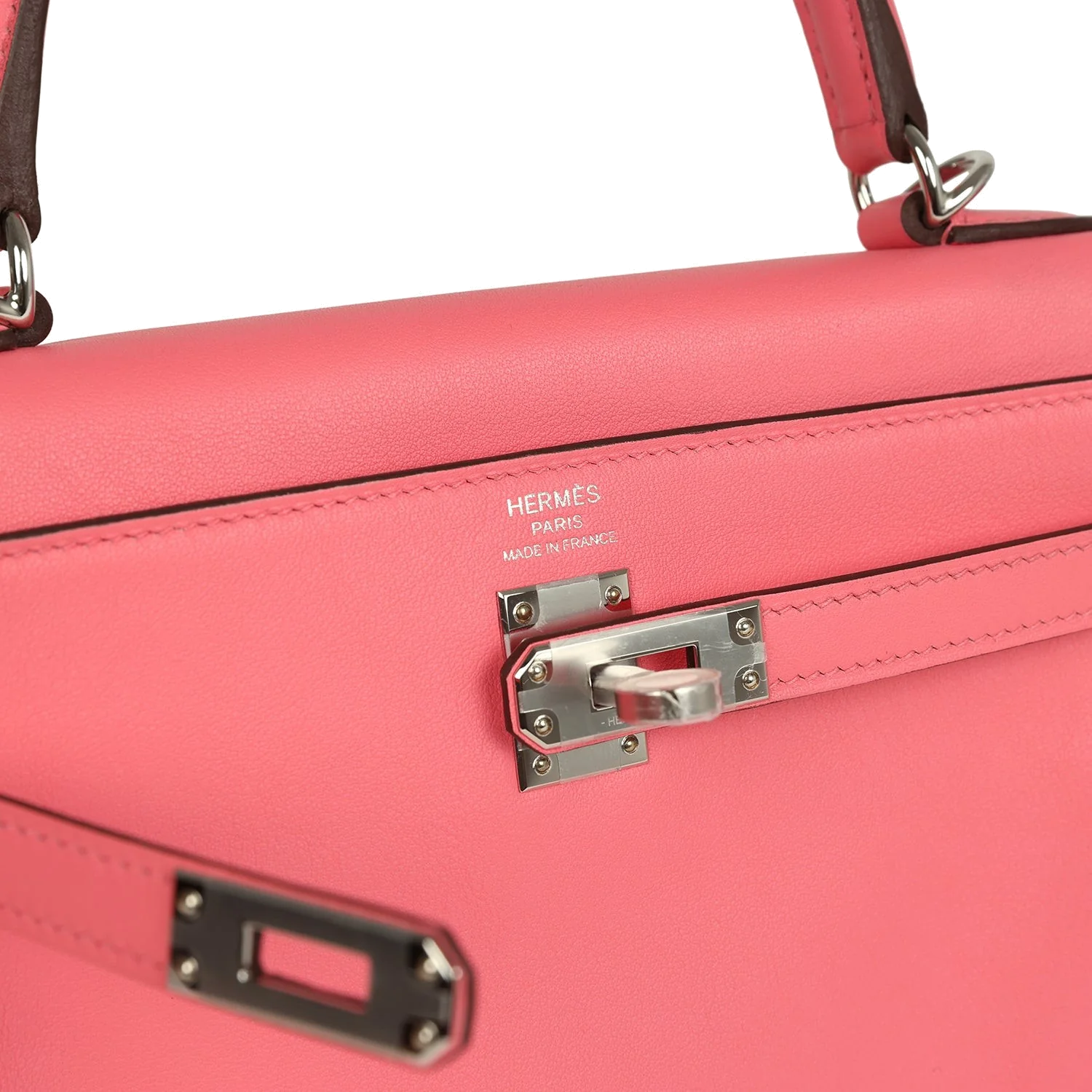 Hermes Kelly Retourne 25 Rose Azalee Swift Palladium Hardware — фото 8