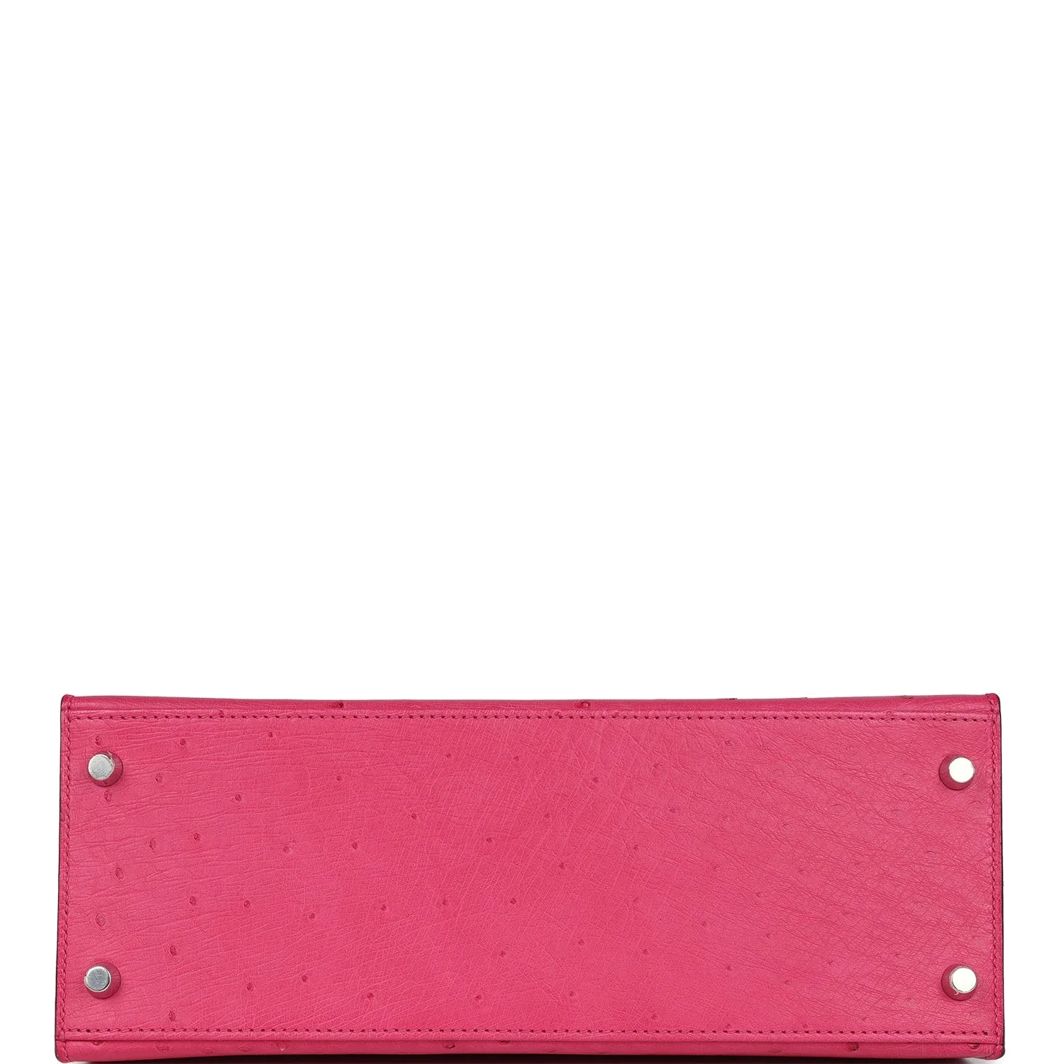 Hermes Kelly Sellier 28 Rose Tyrien Ostrich Palladium Hardware — фото 7